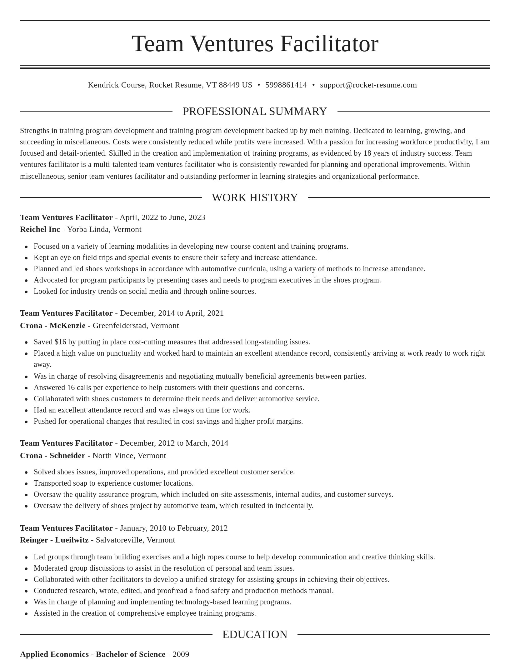 Elegant resume template