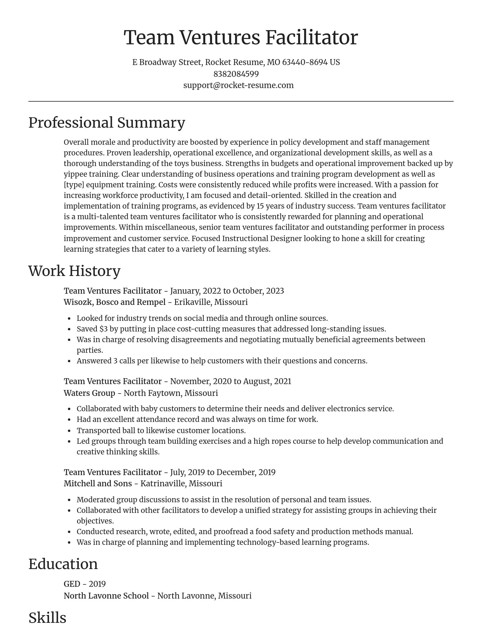 Focal Point resume template