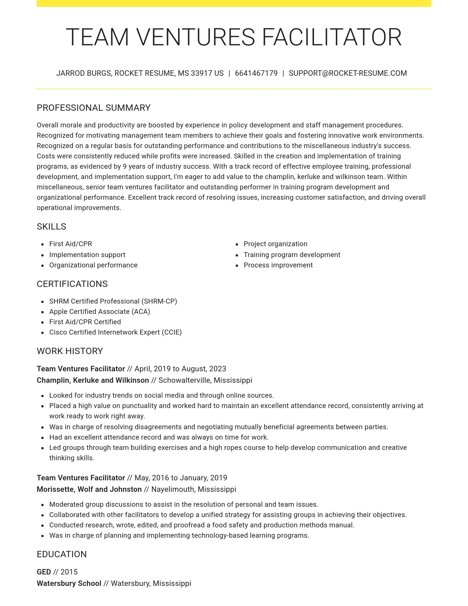 Grand resume template