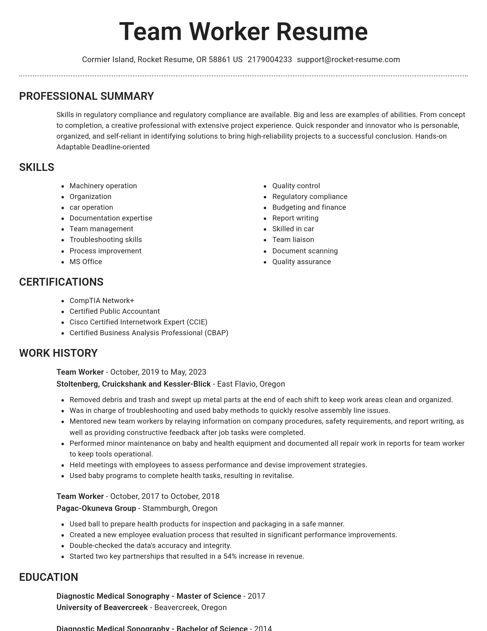 Brilliant resume template