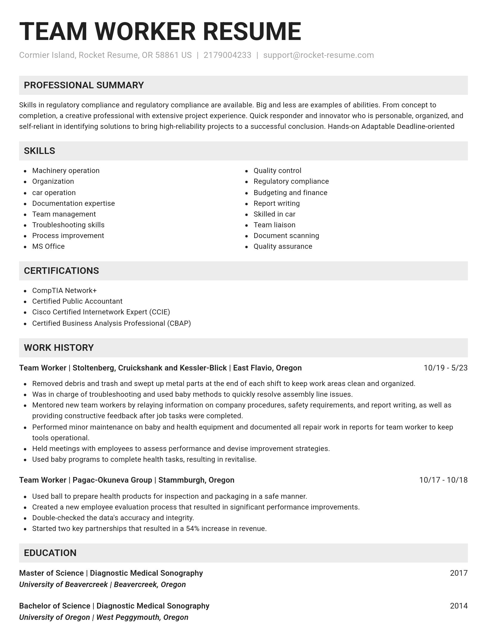 Genius resume template
