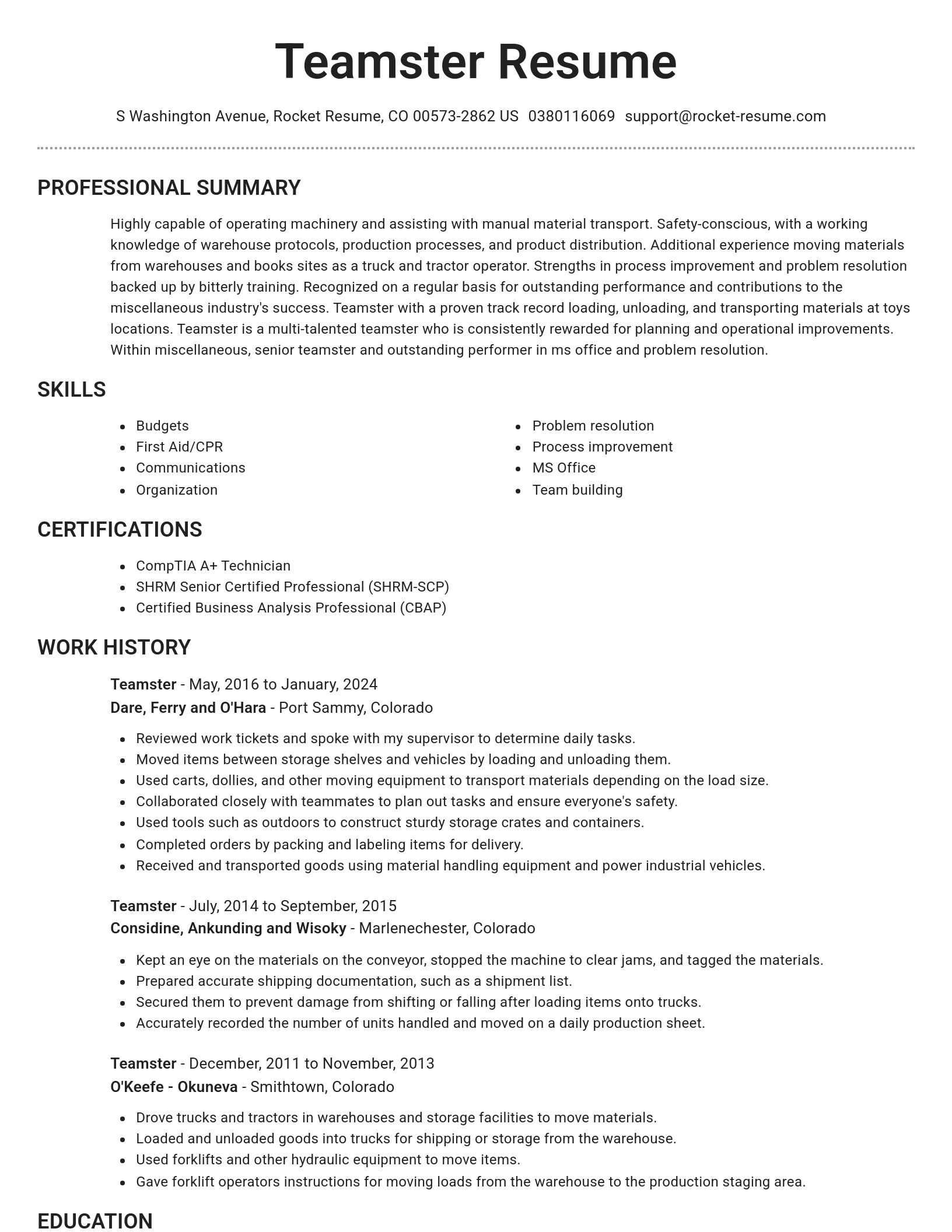Brilliant resume template