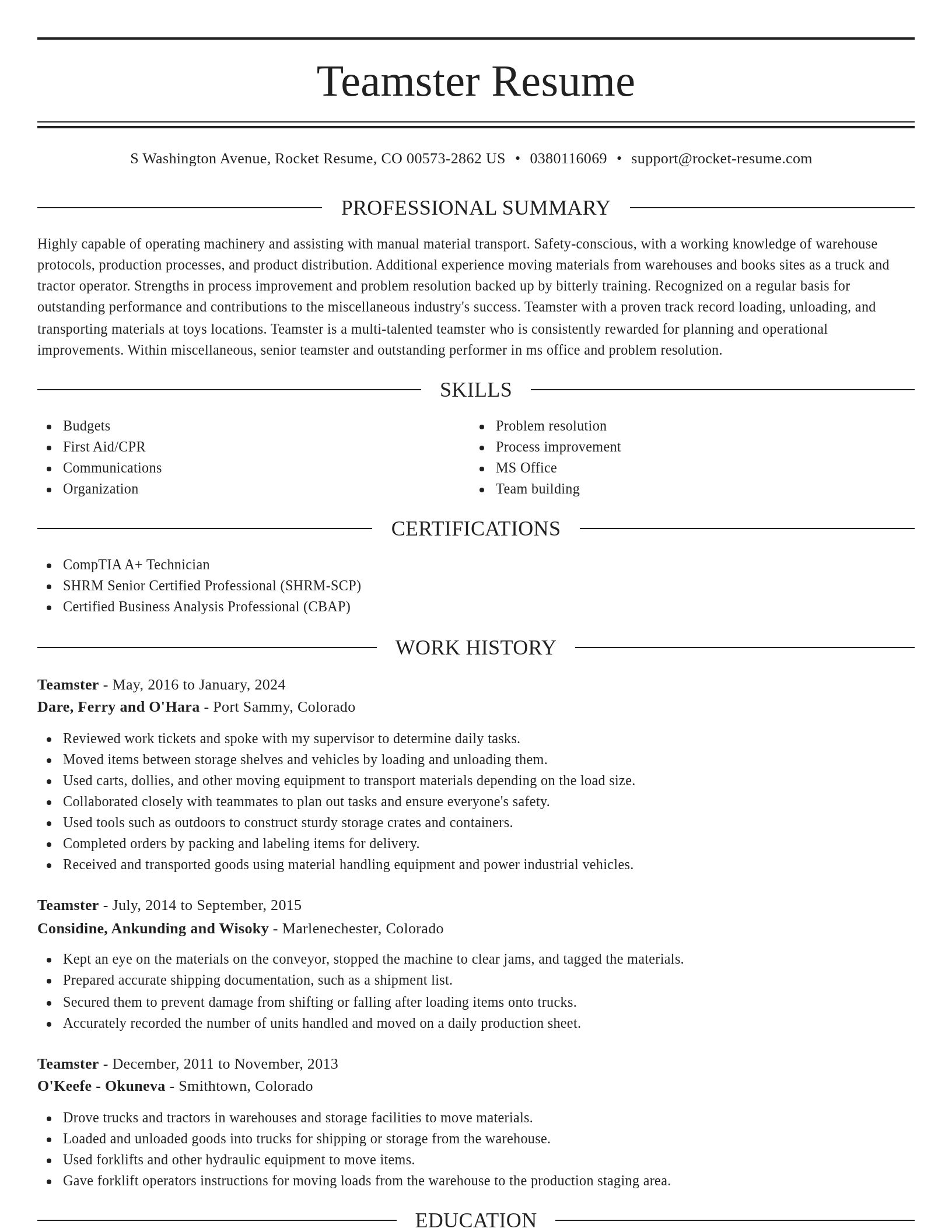 Elegant resume template