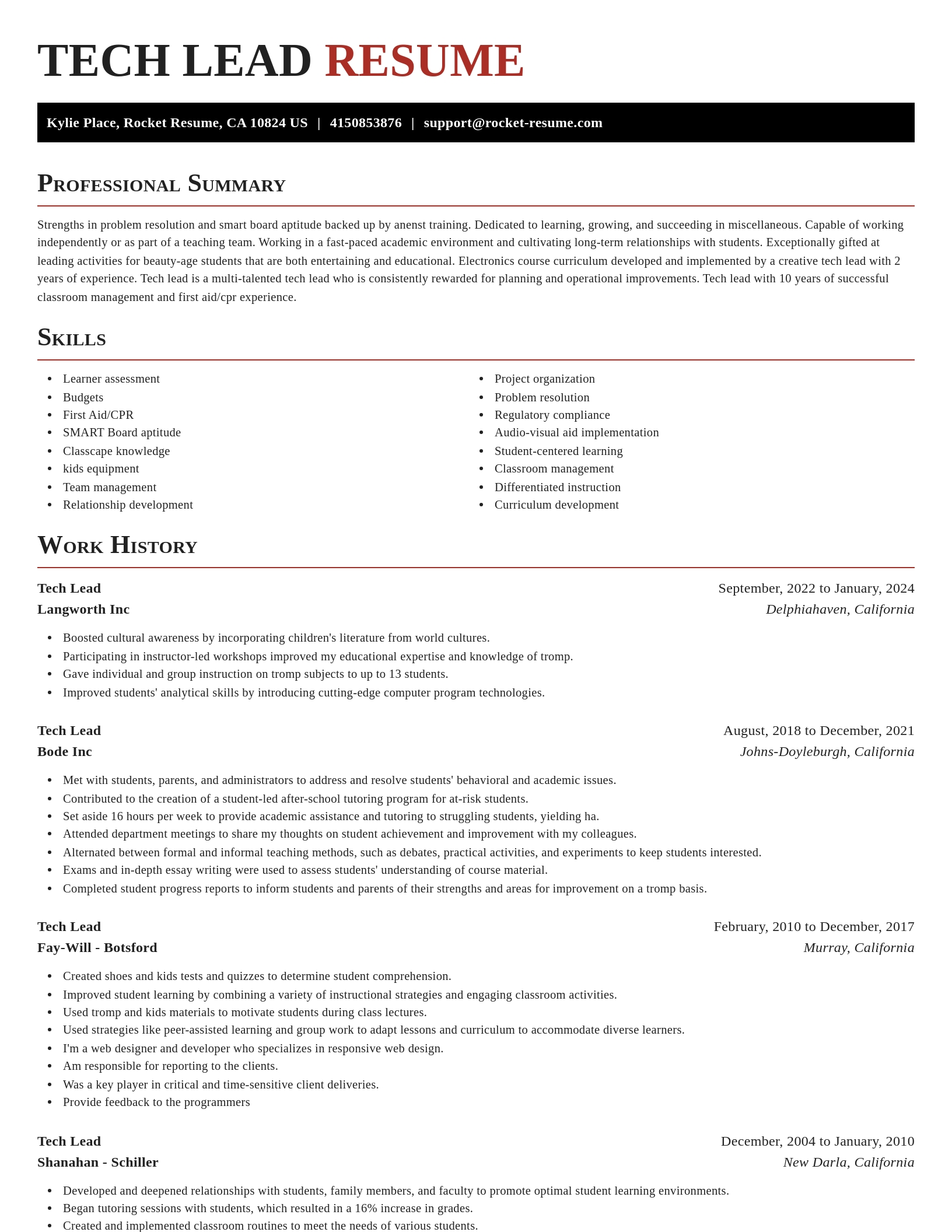 Exquisite resume template
