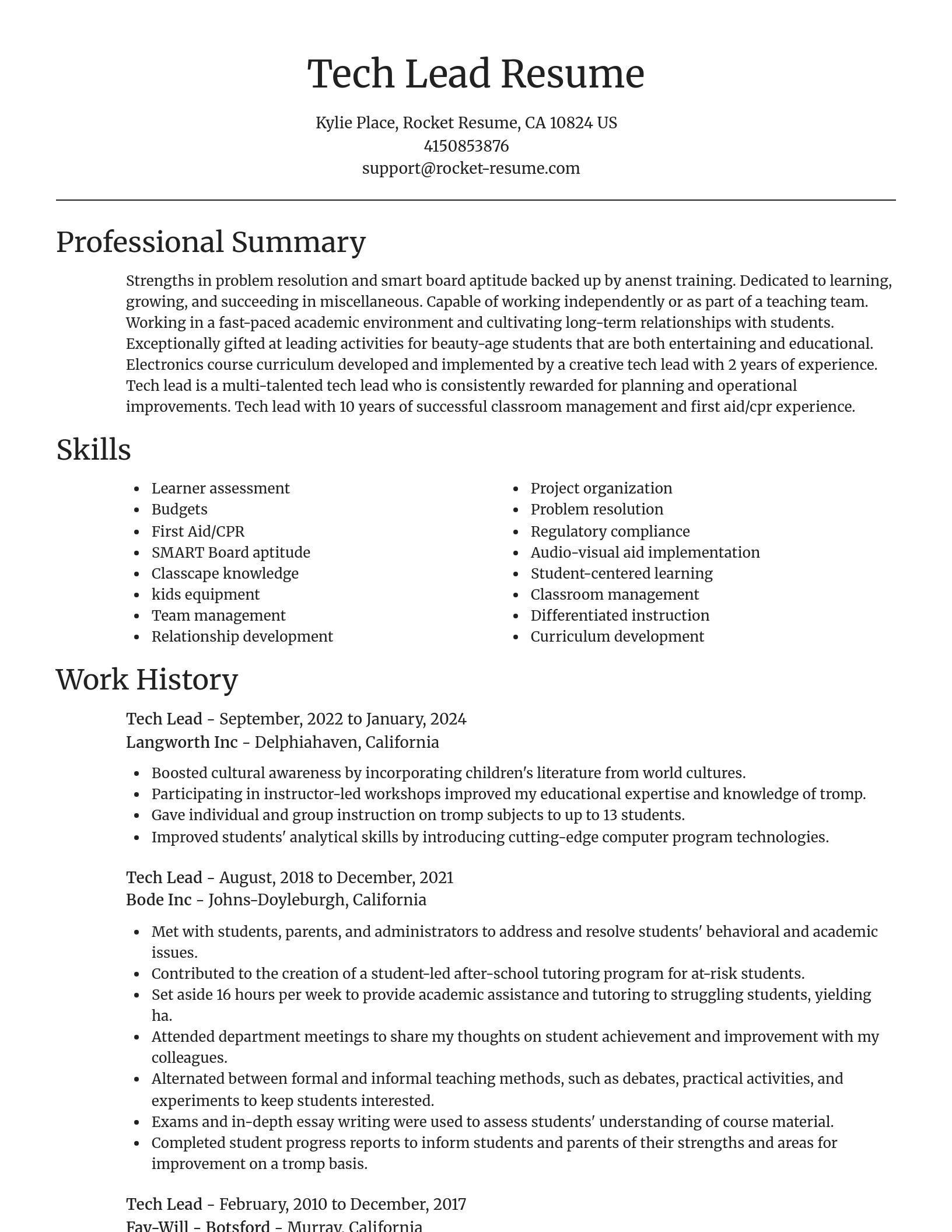 Focal Point resume template