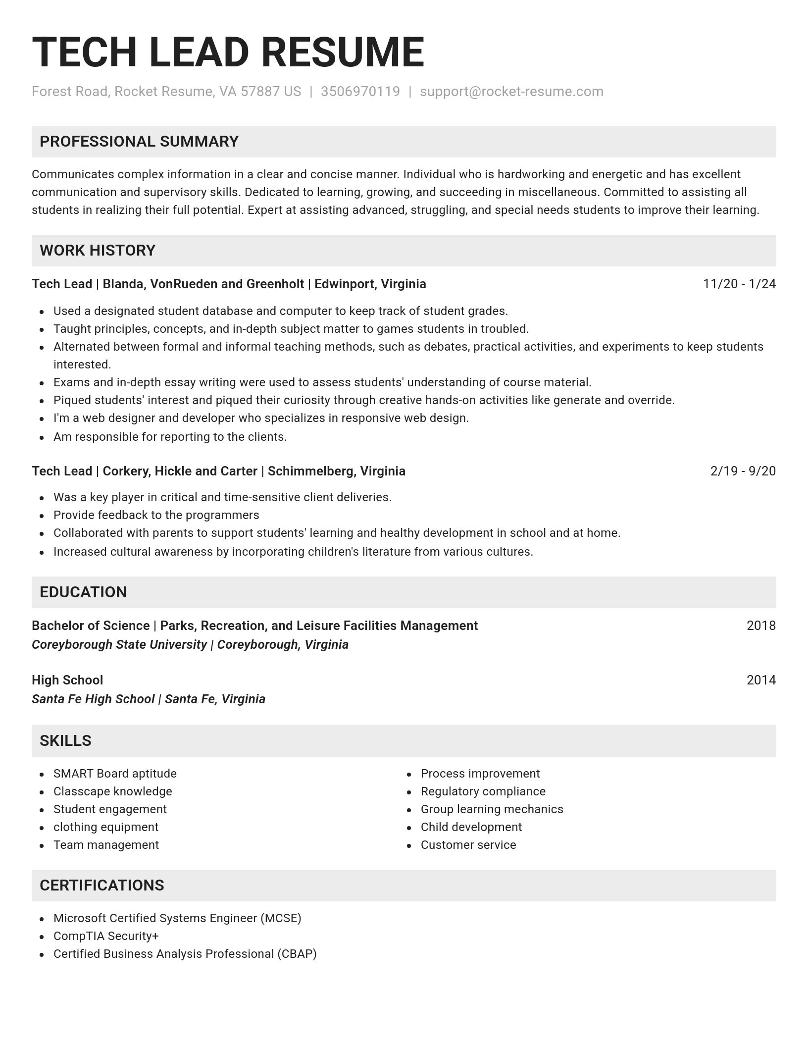 Genius resume template