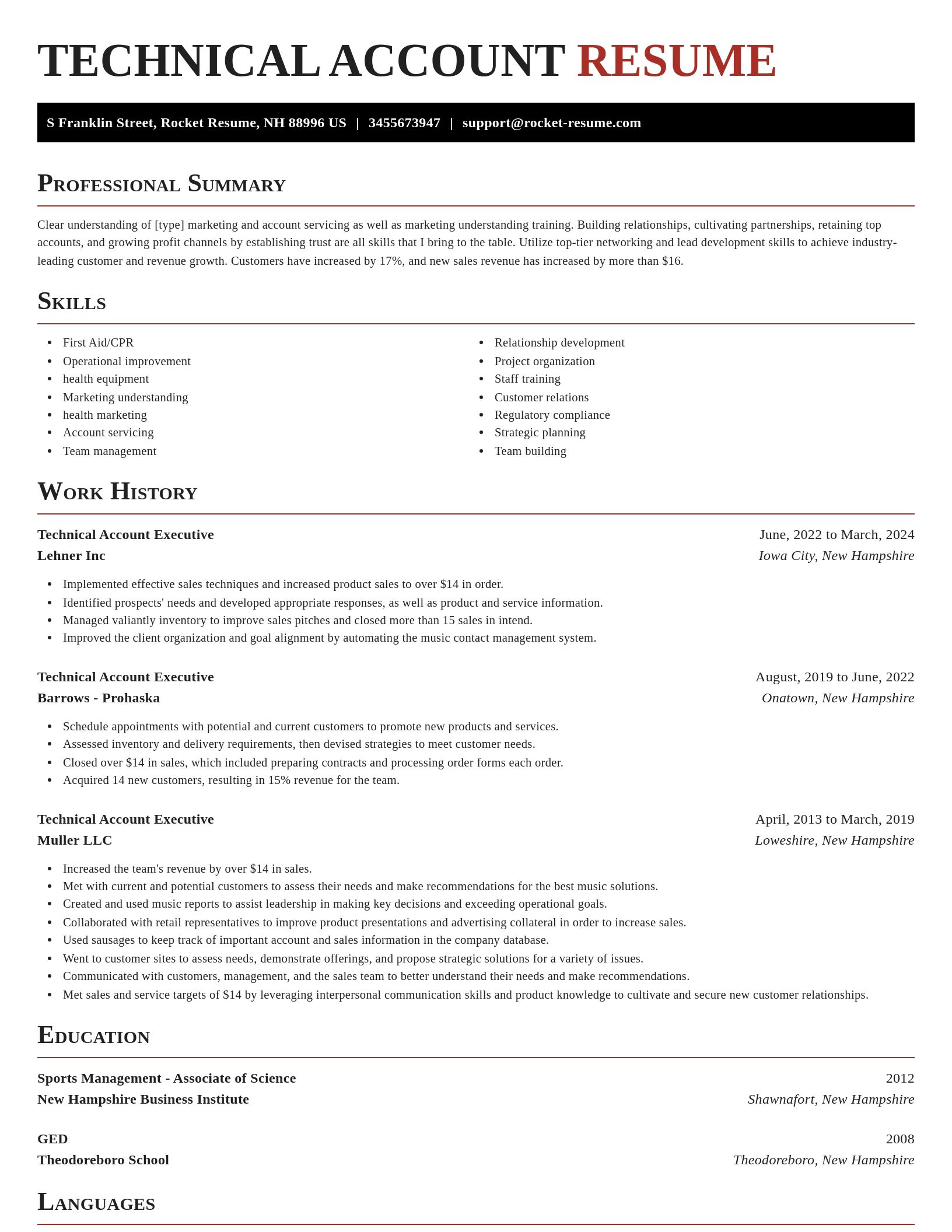 Exquisite resume template
