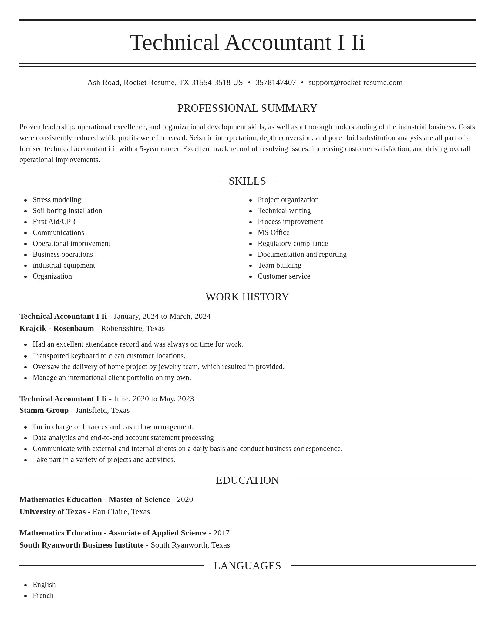 Elegant resume template