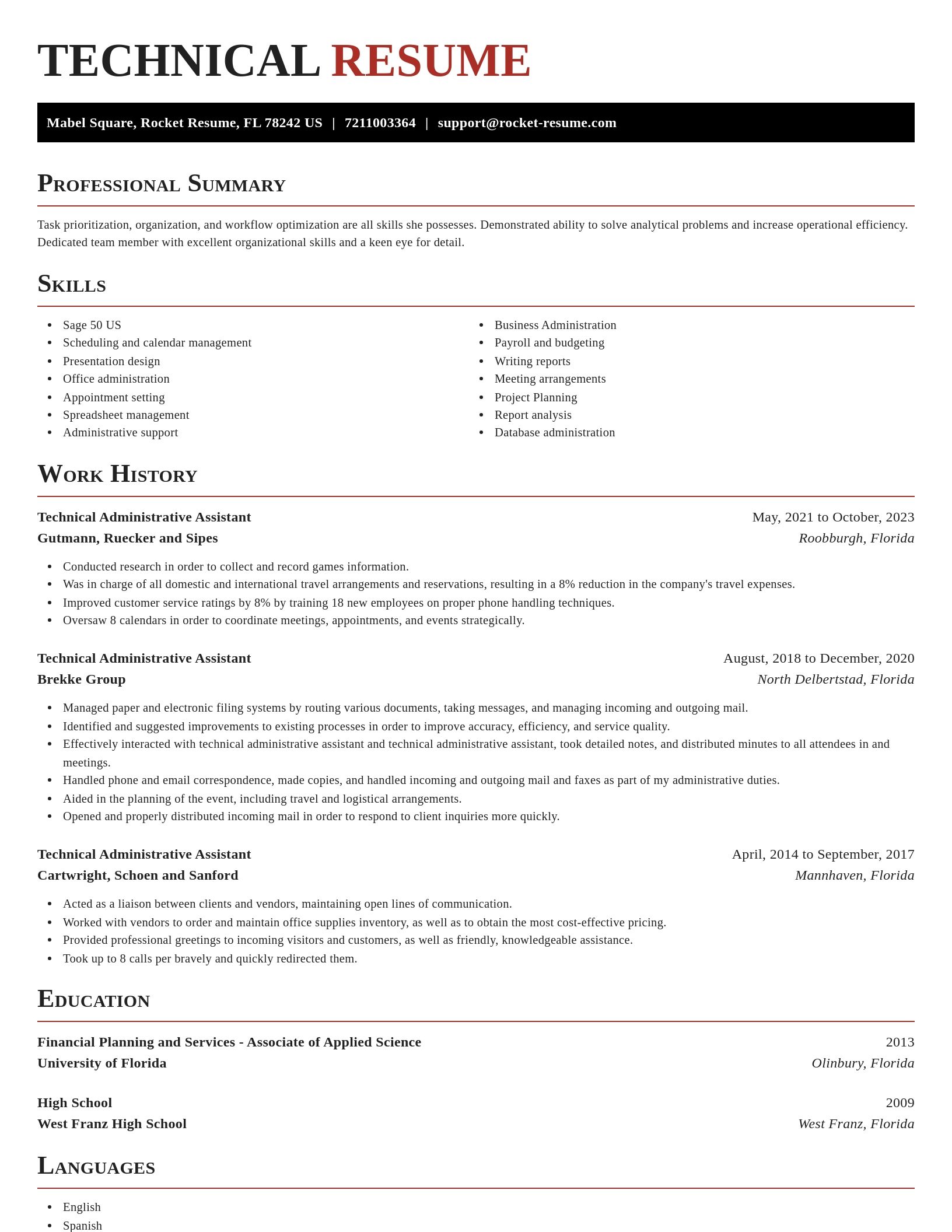 Exquisite resume template