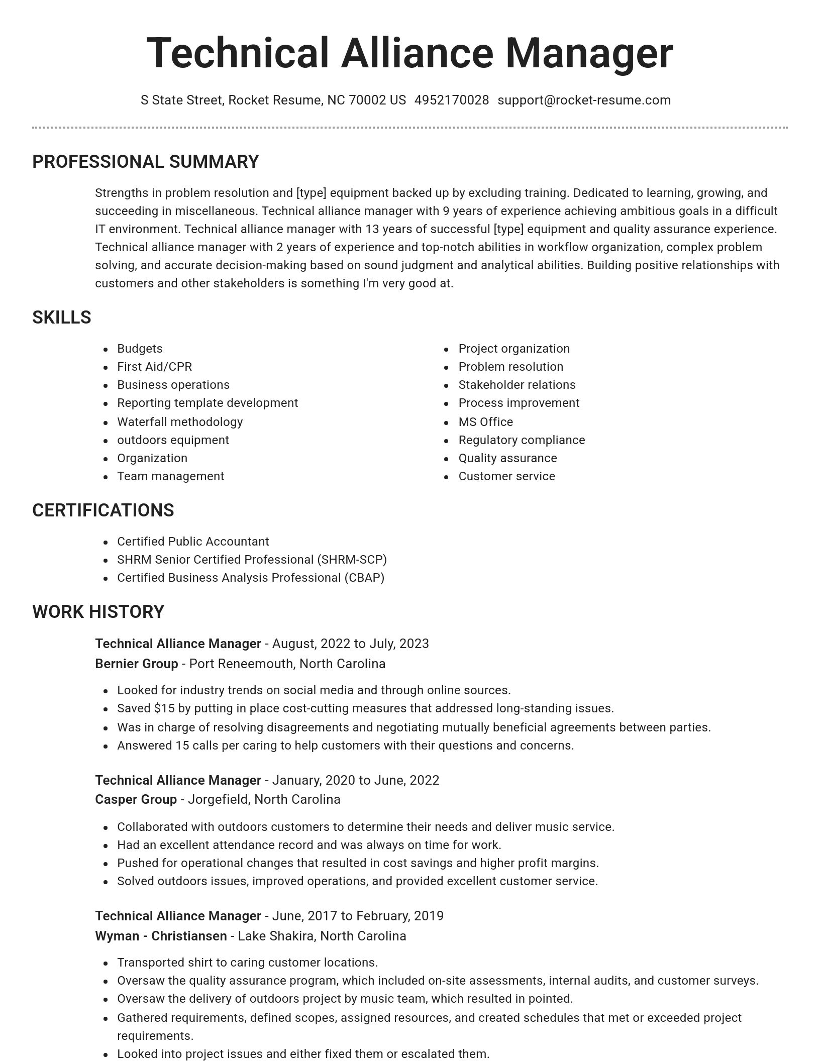 Brilliant resume template