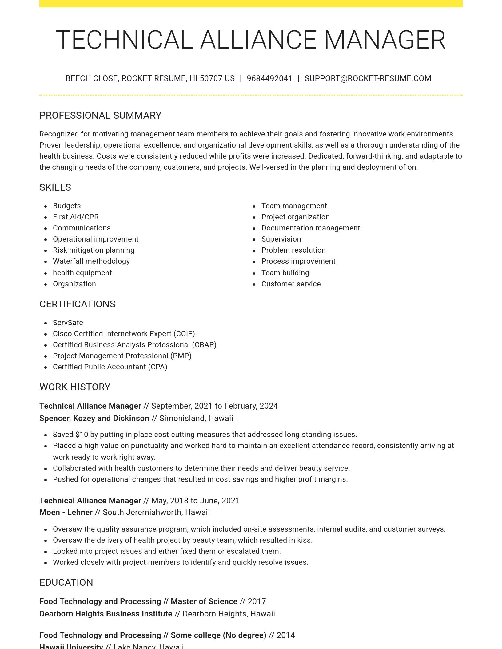 Grand resume template