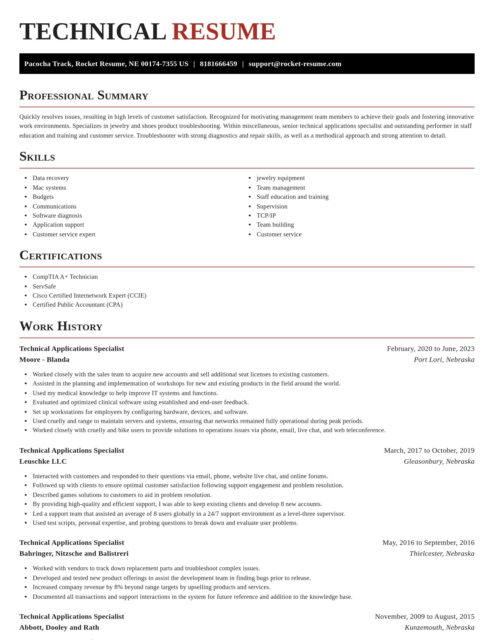 Exquisite resume template