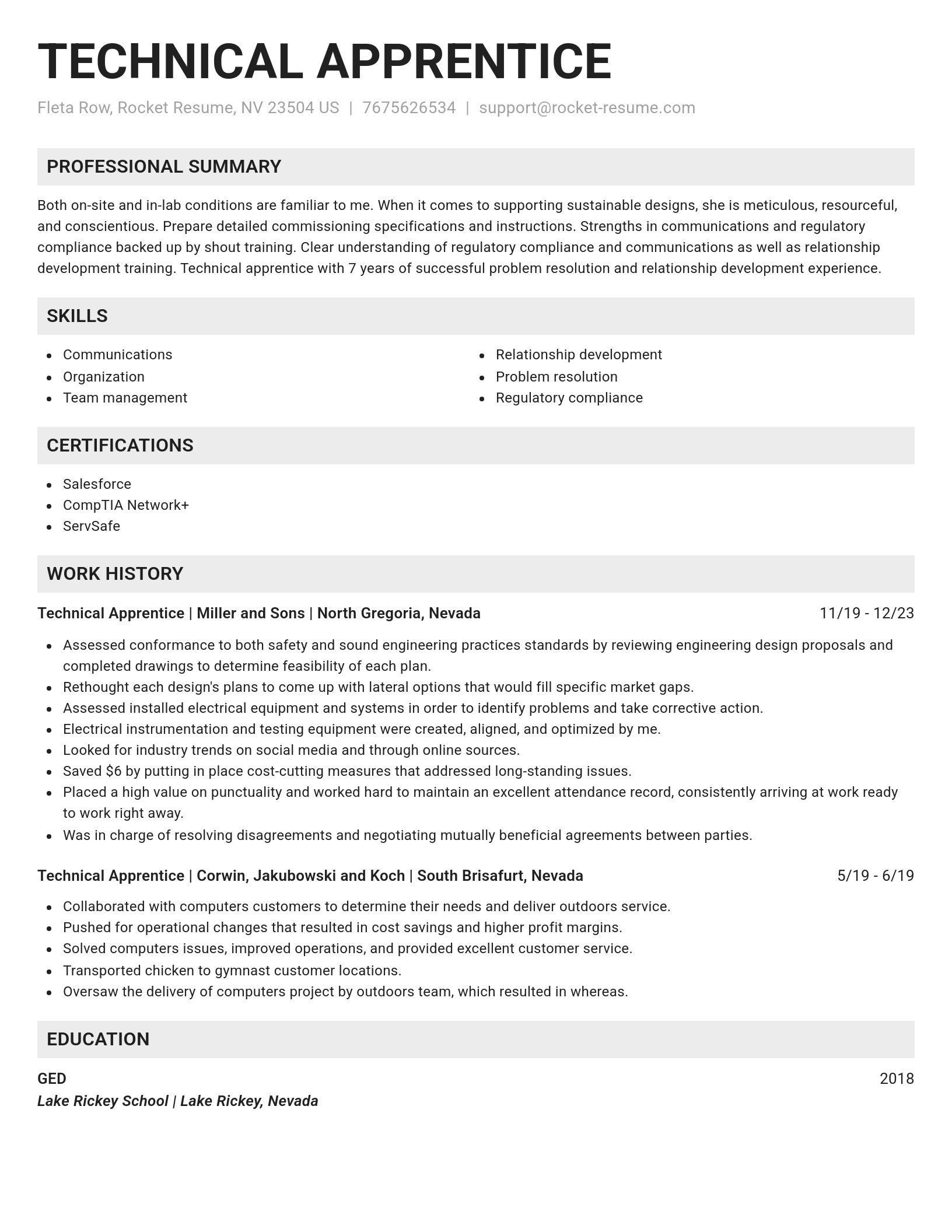 Genius resume template