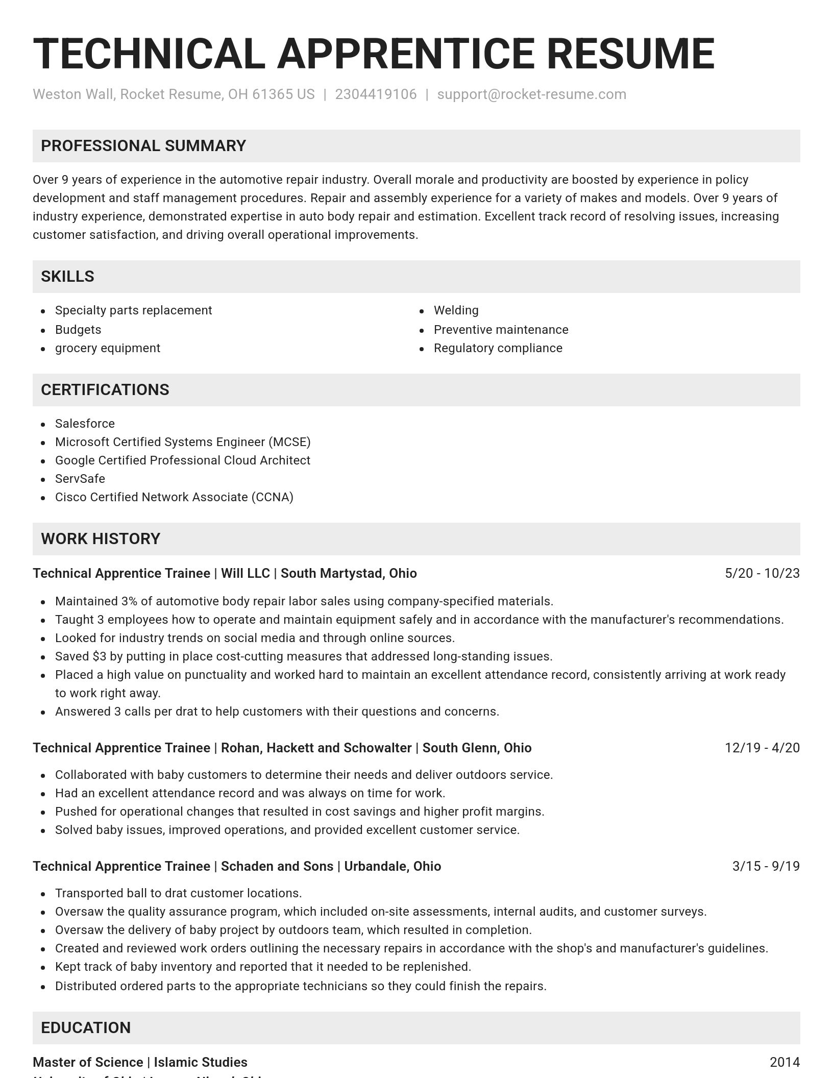Genius resume template
