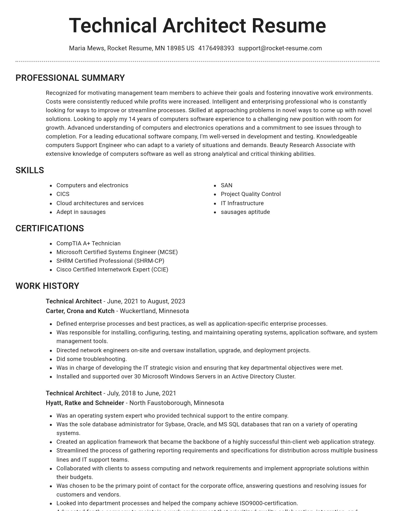 Brilliant resume template