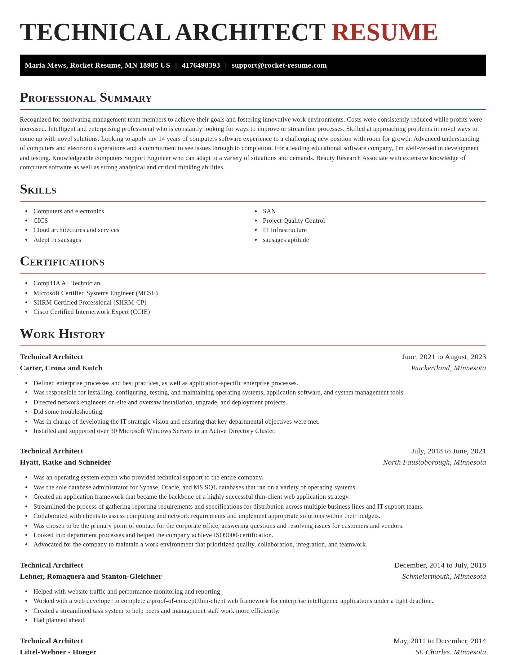 Exquisite resume template