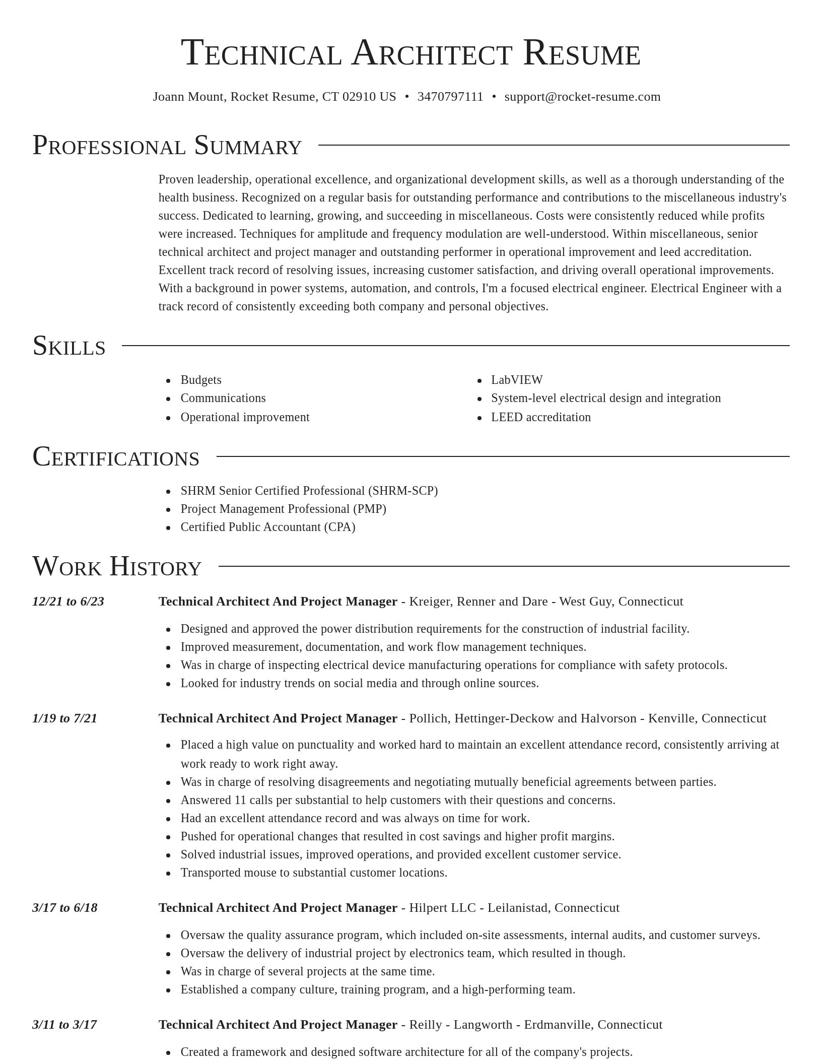 Director resume template