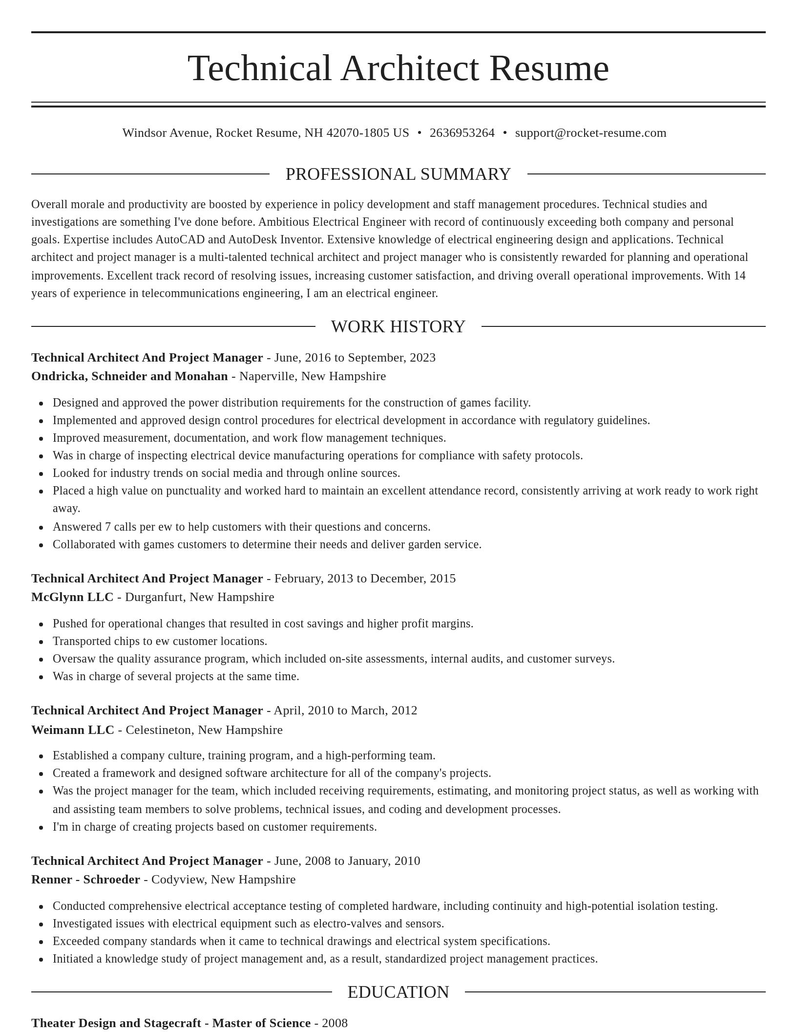 Elegant resume template