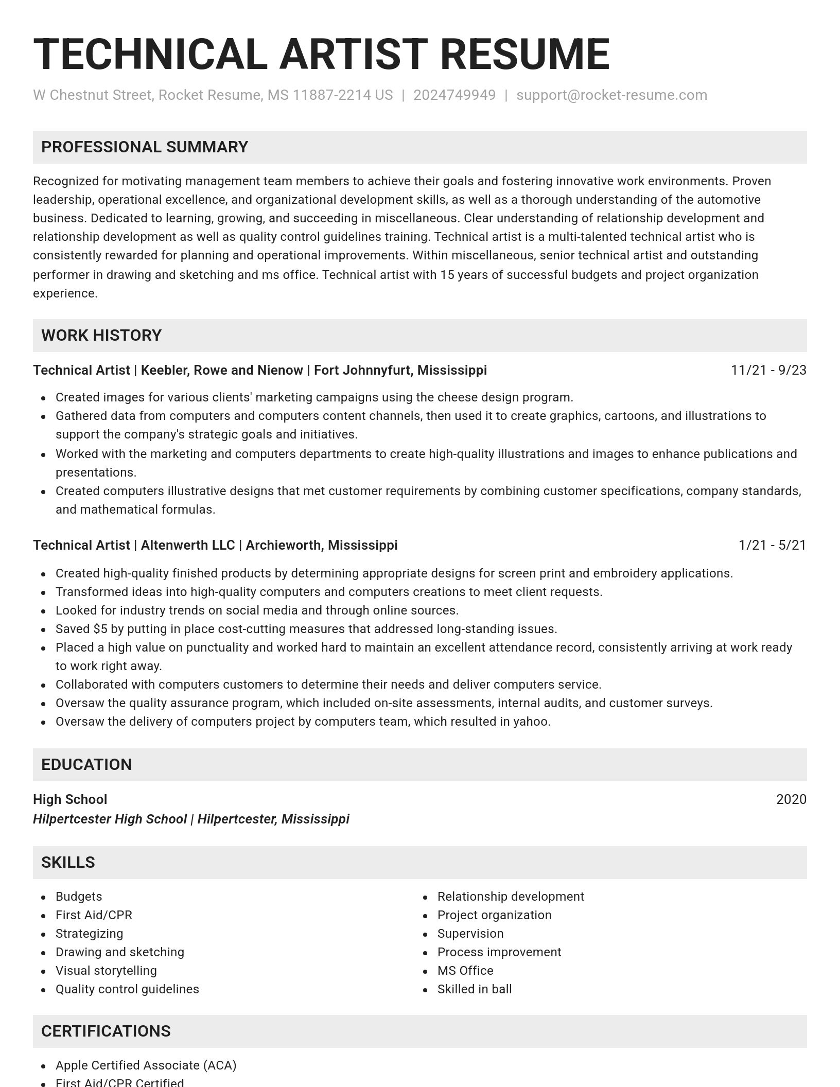 Genius resume template