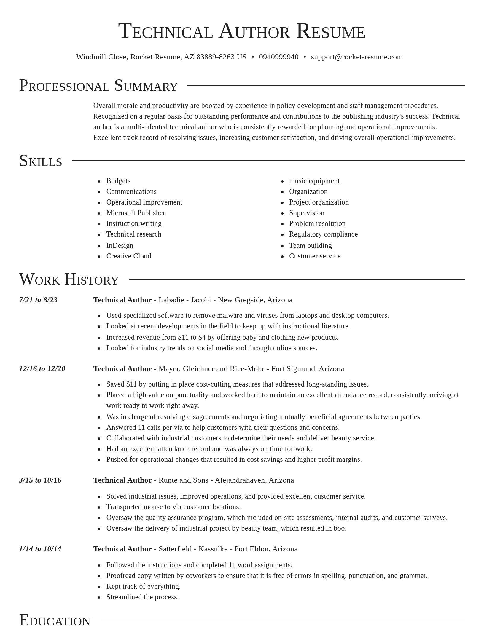 Director resume template