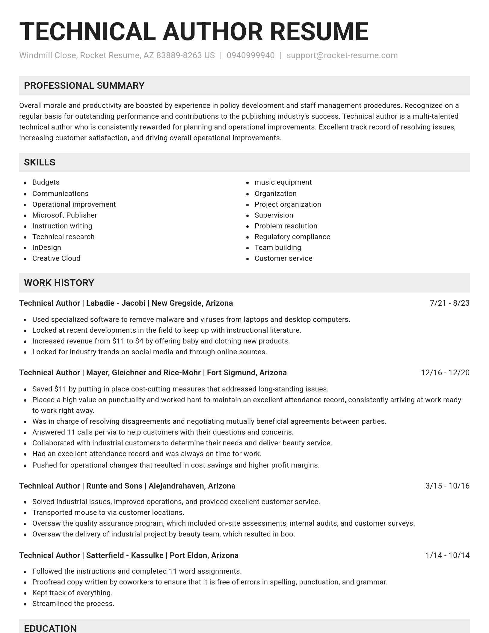 Genius resume template