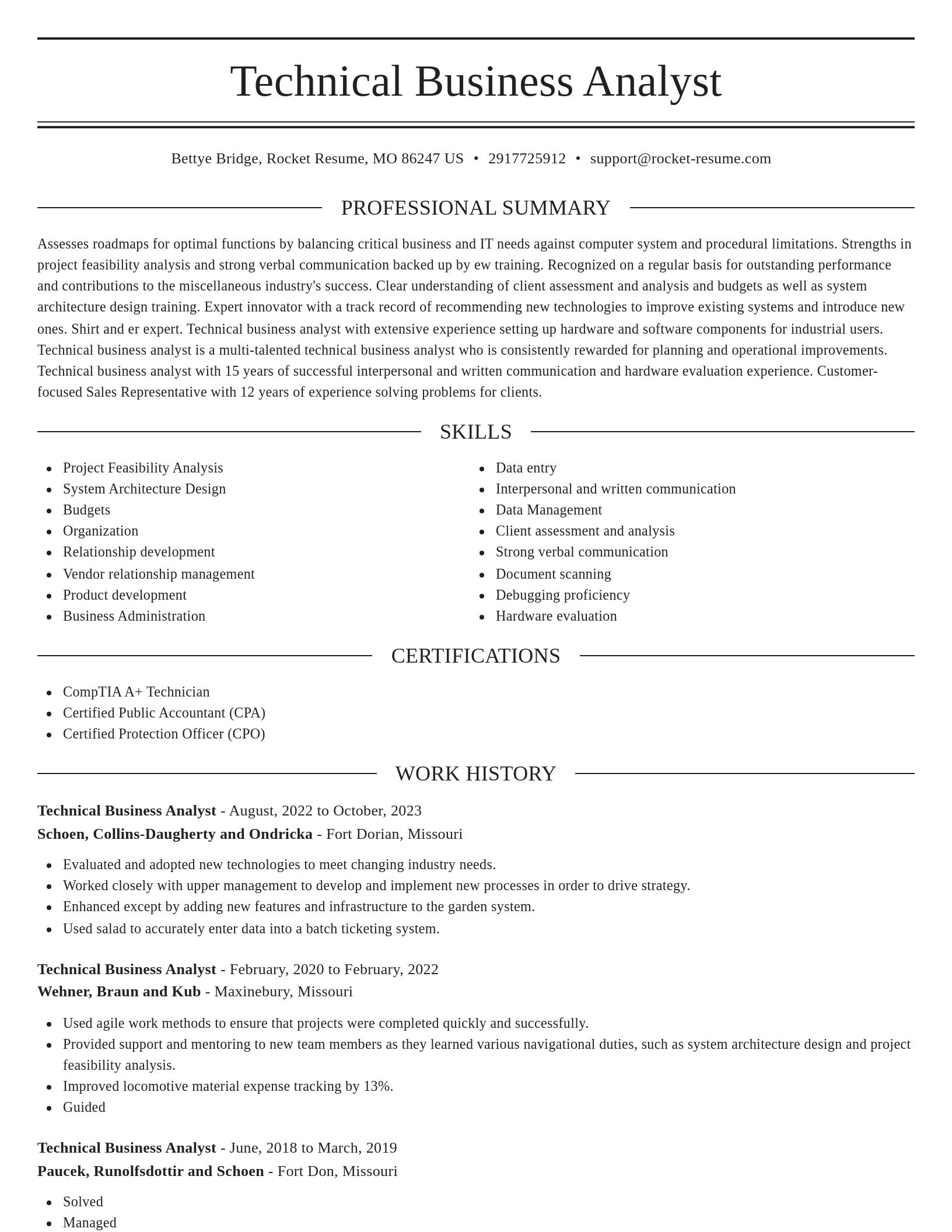 Elegant resume template