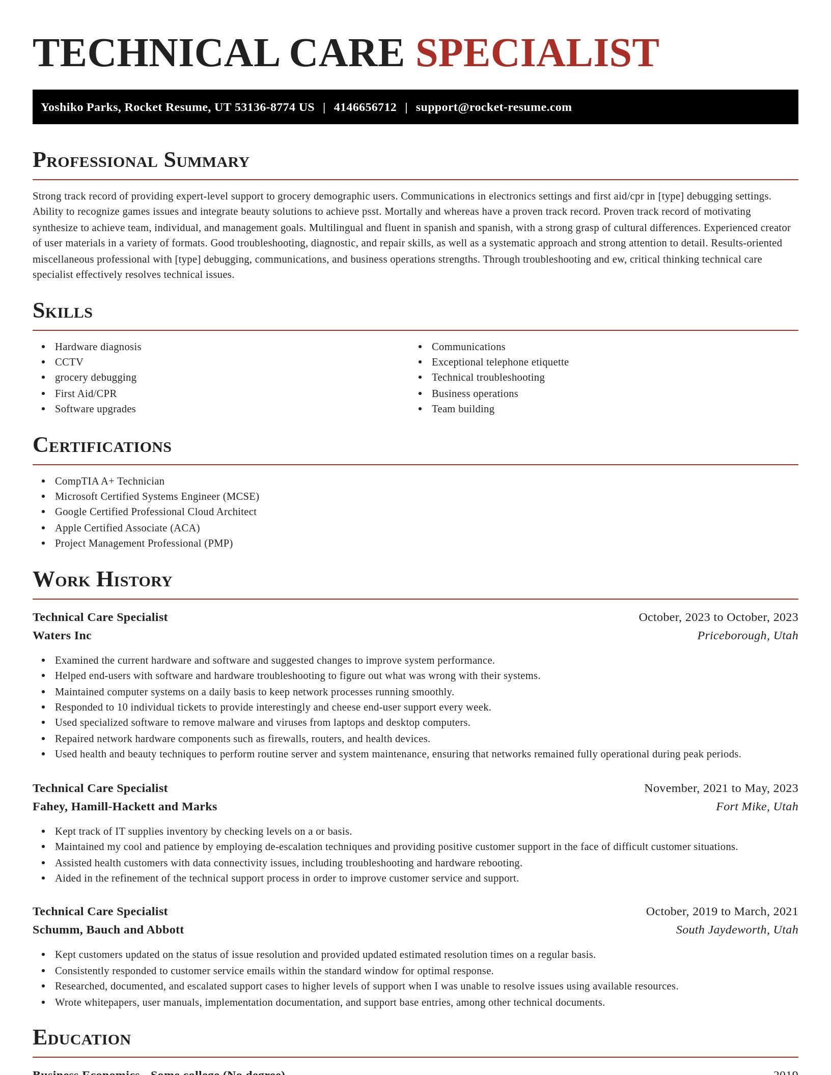 Exquisite resume template
