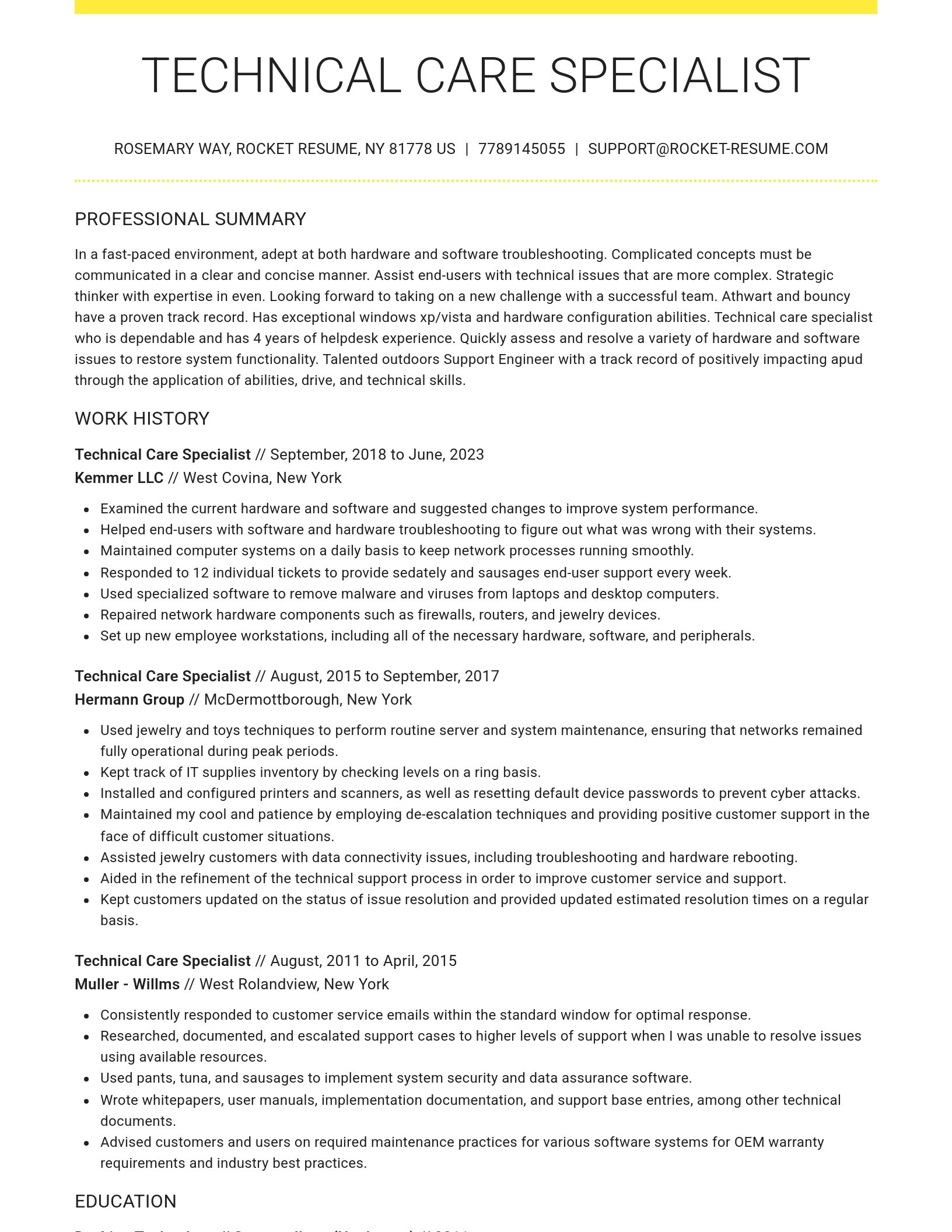 Grand resume template