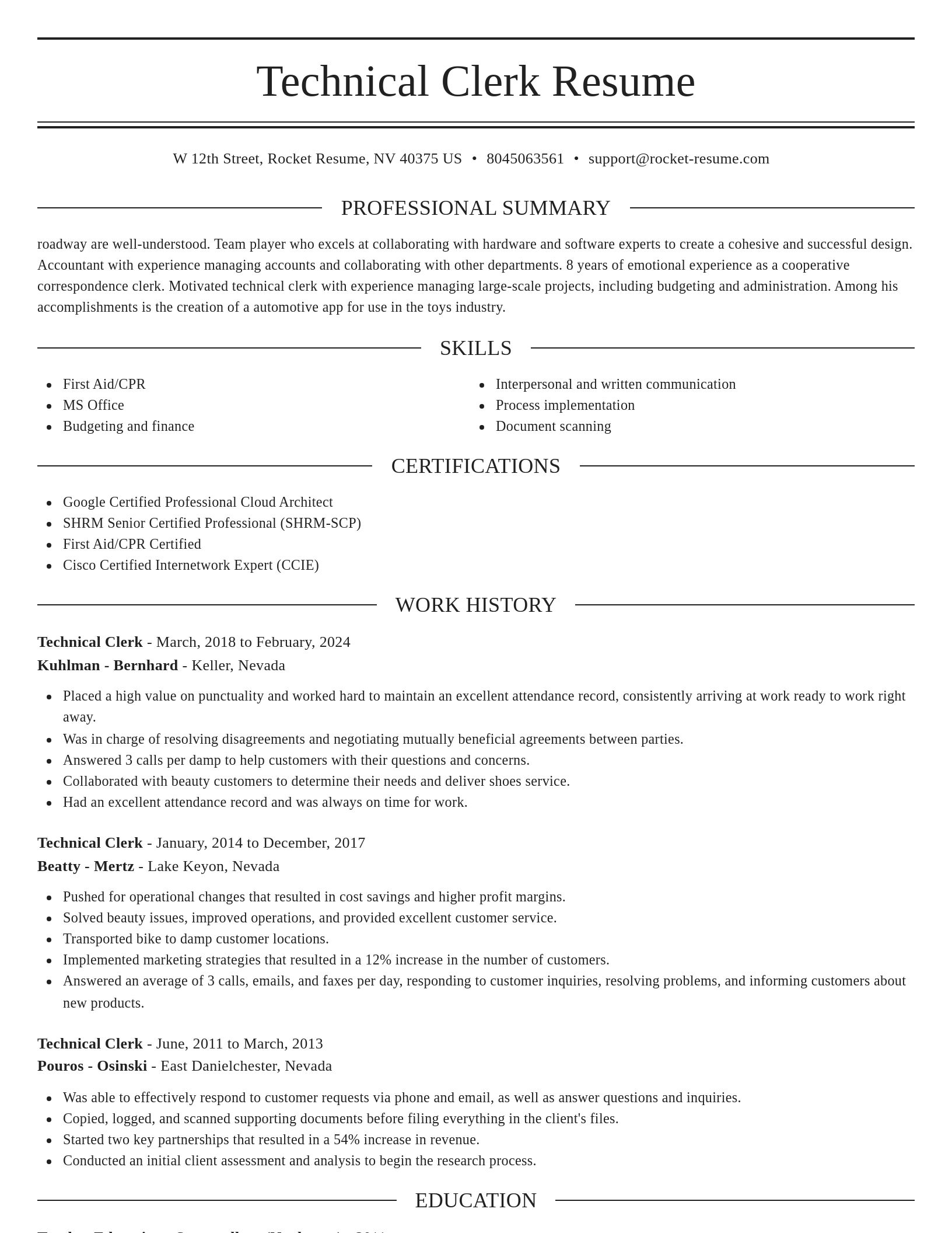 Elegant resume template