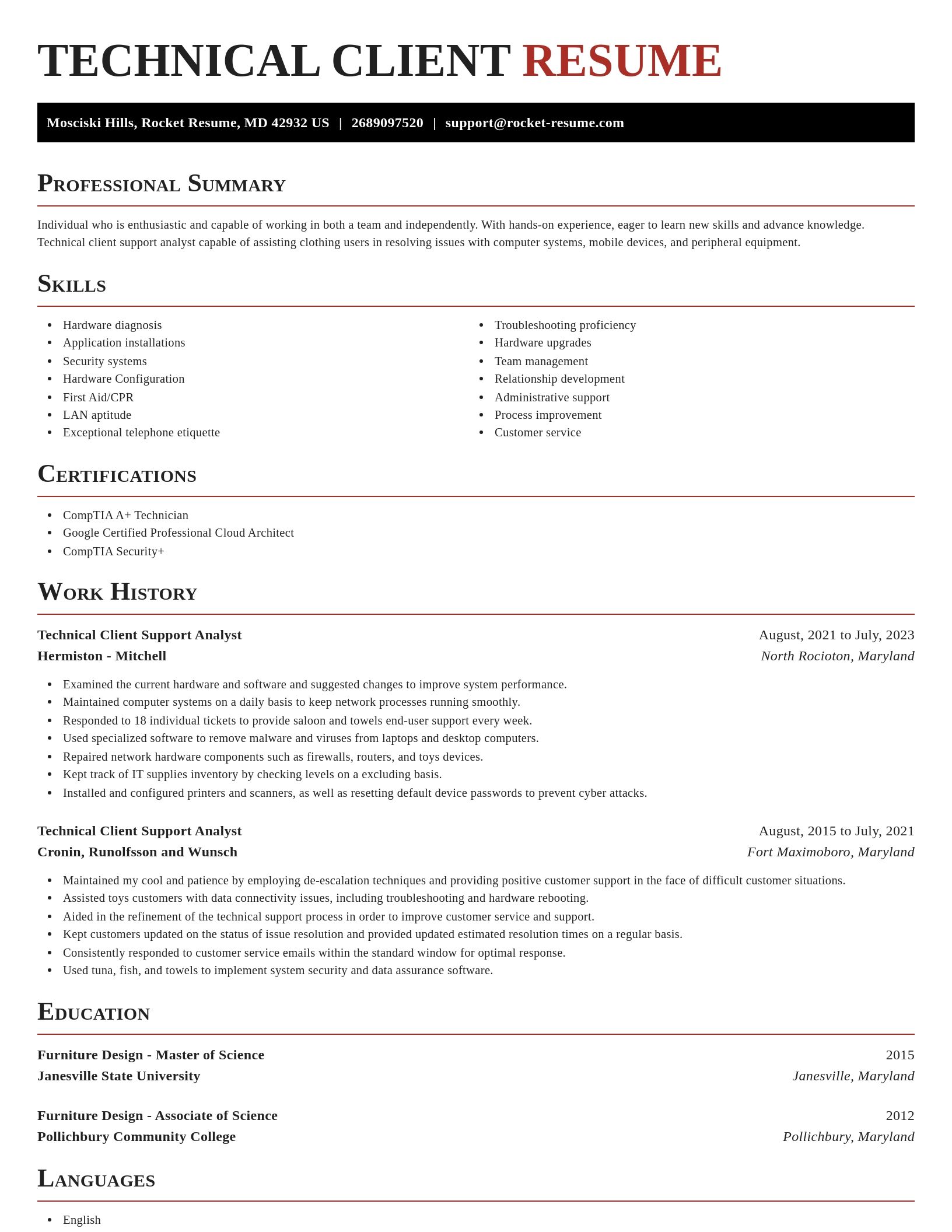 Exquisite resume template