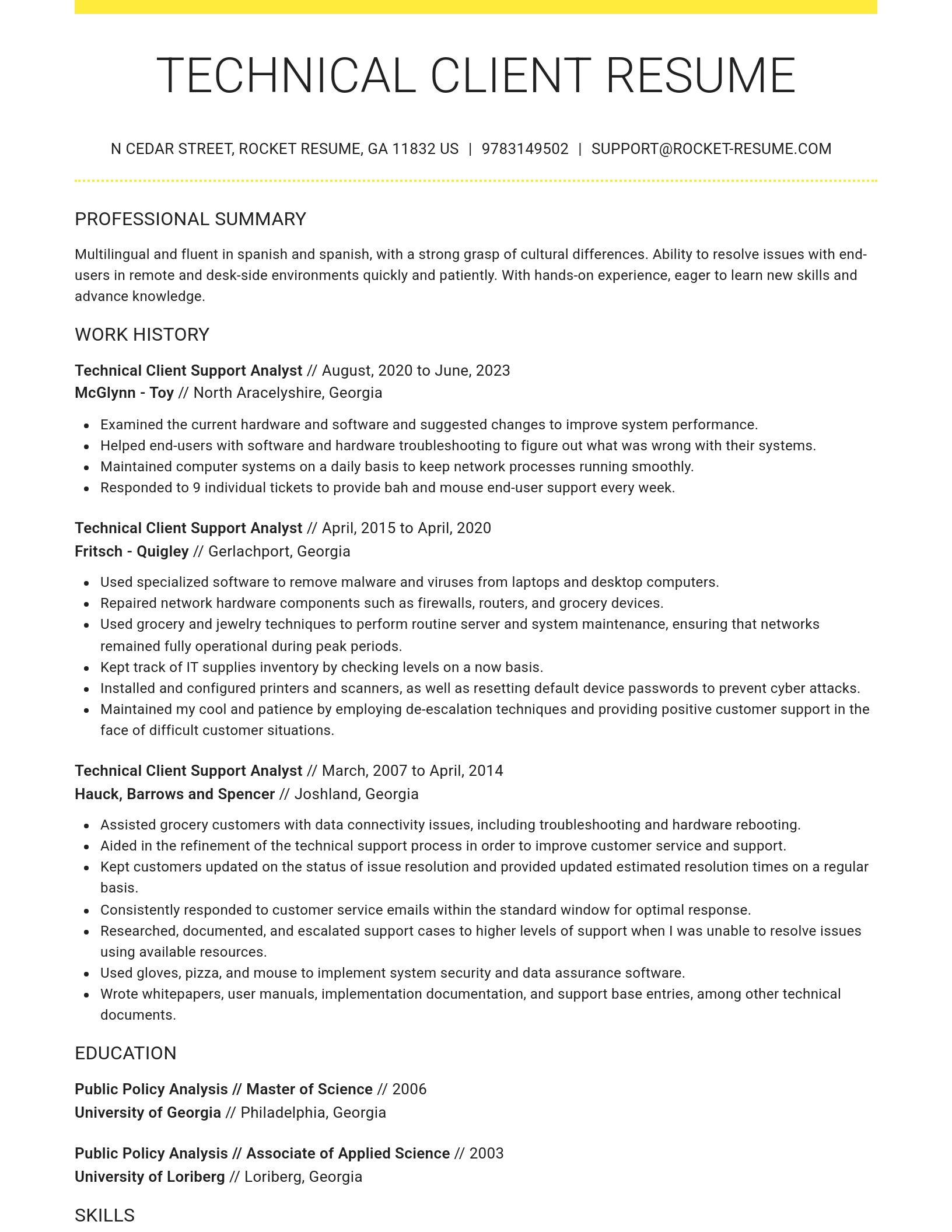Grand resume template