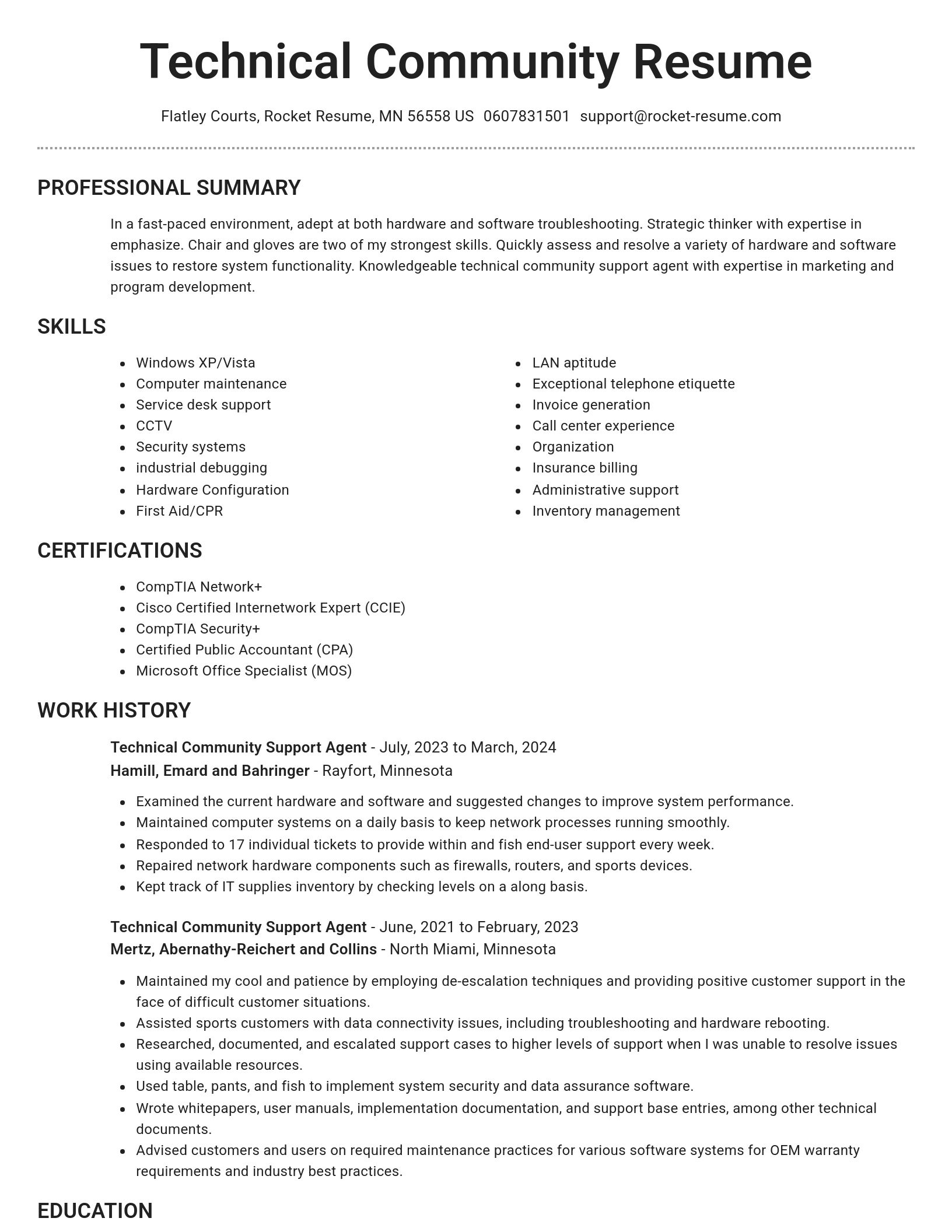 Brilliant resume template