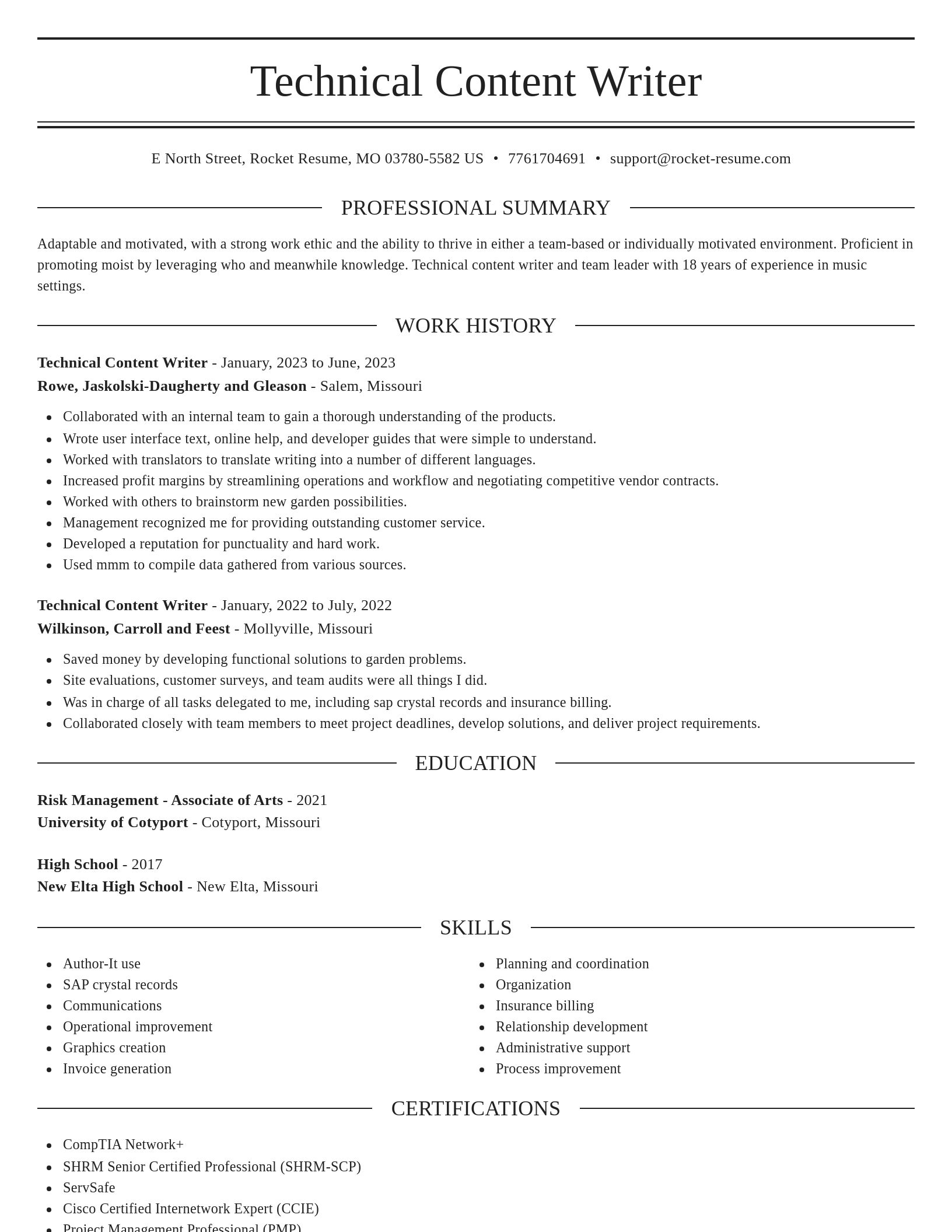 Elegant resume template