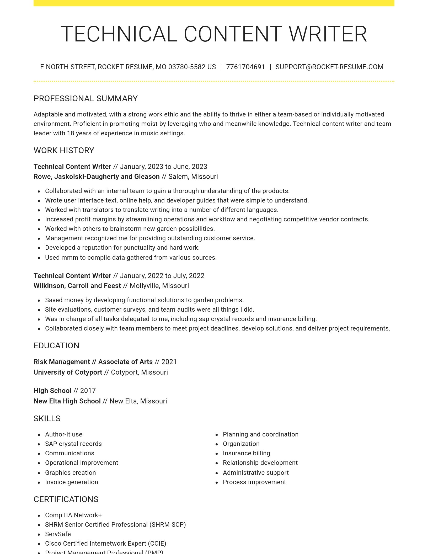 Grand resume template