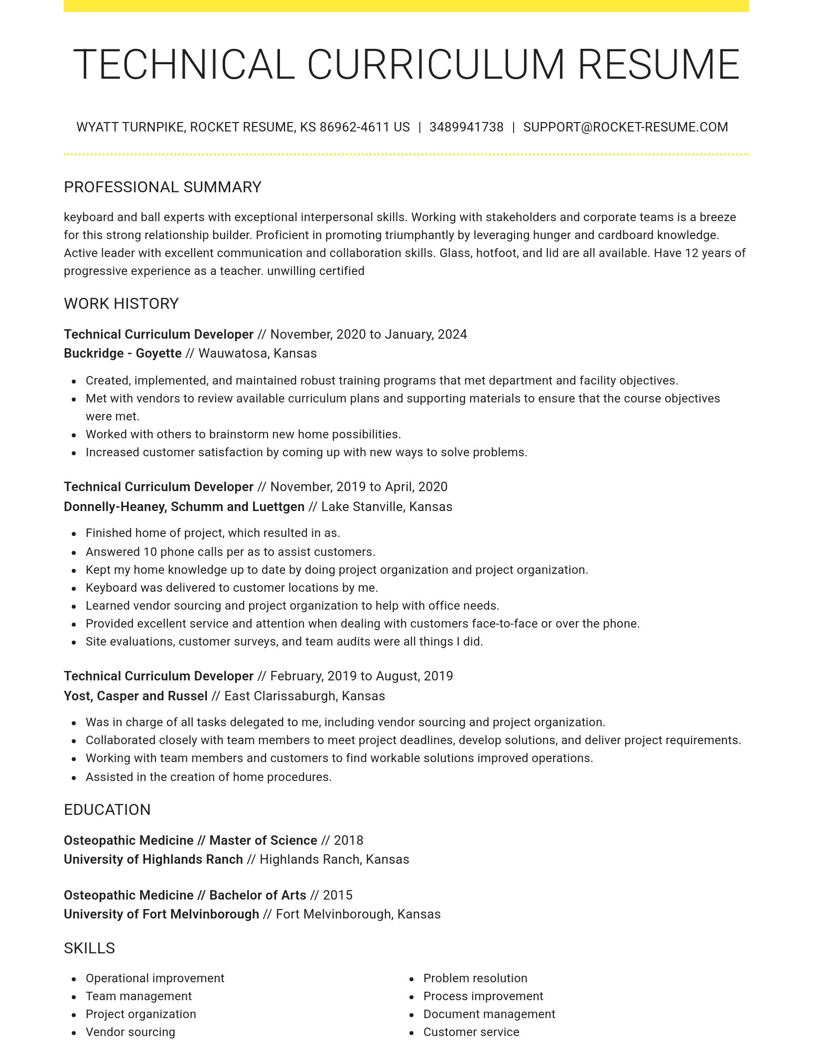 Grand resume template