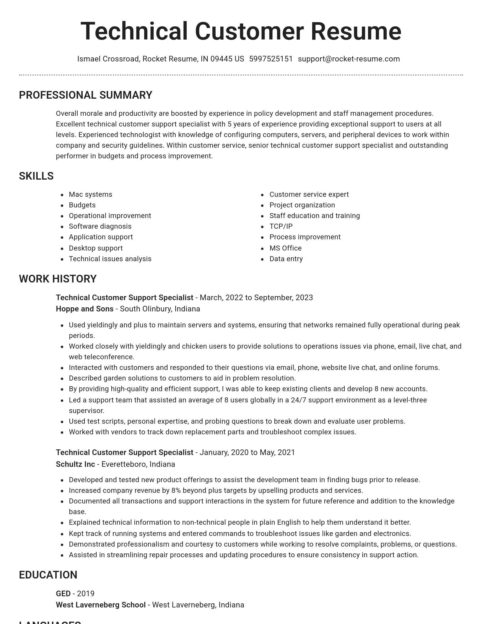 Brilliant resume template