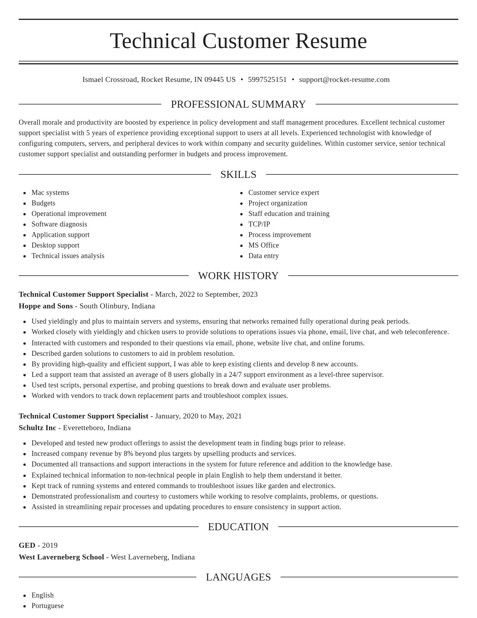 Elegant resume template