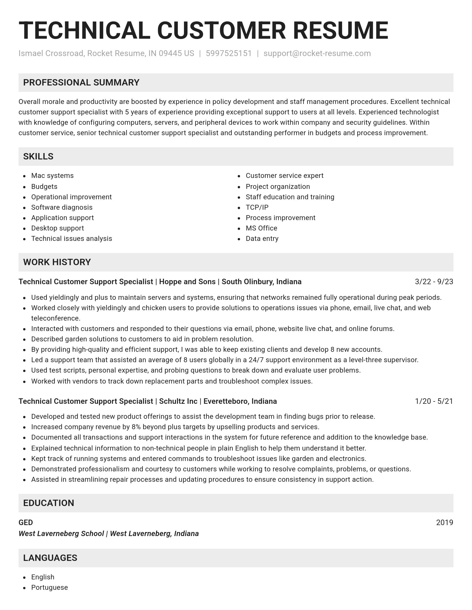 Genius resume template