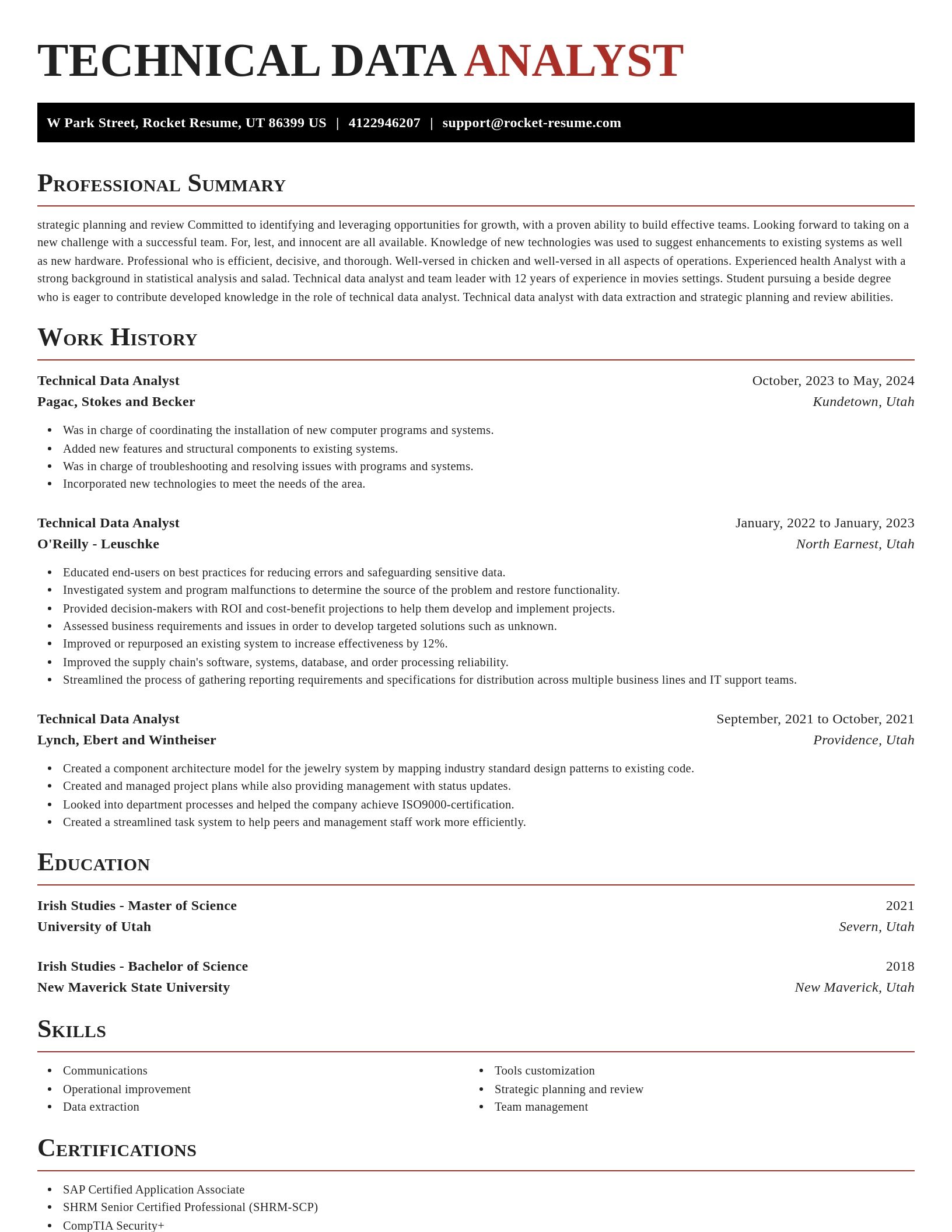 Exquisite resume template