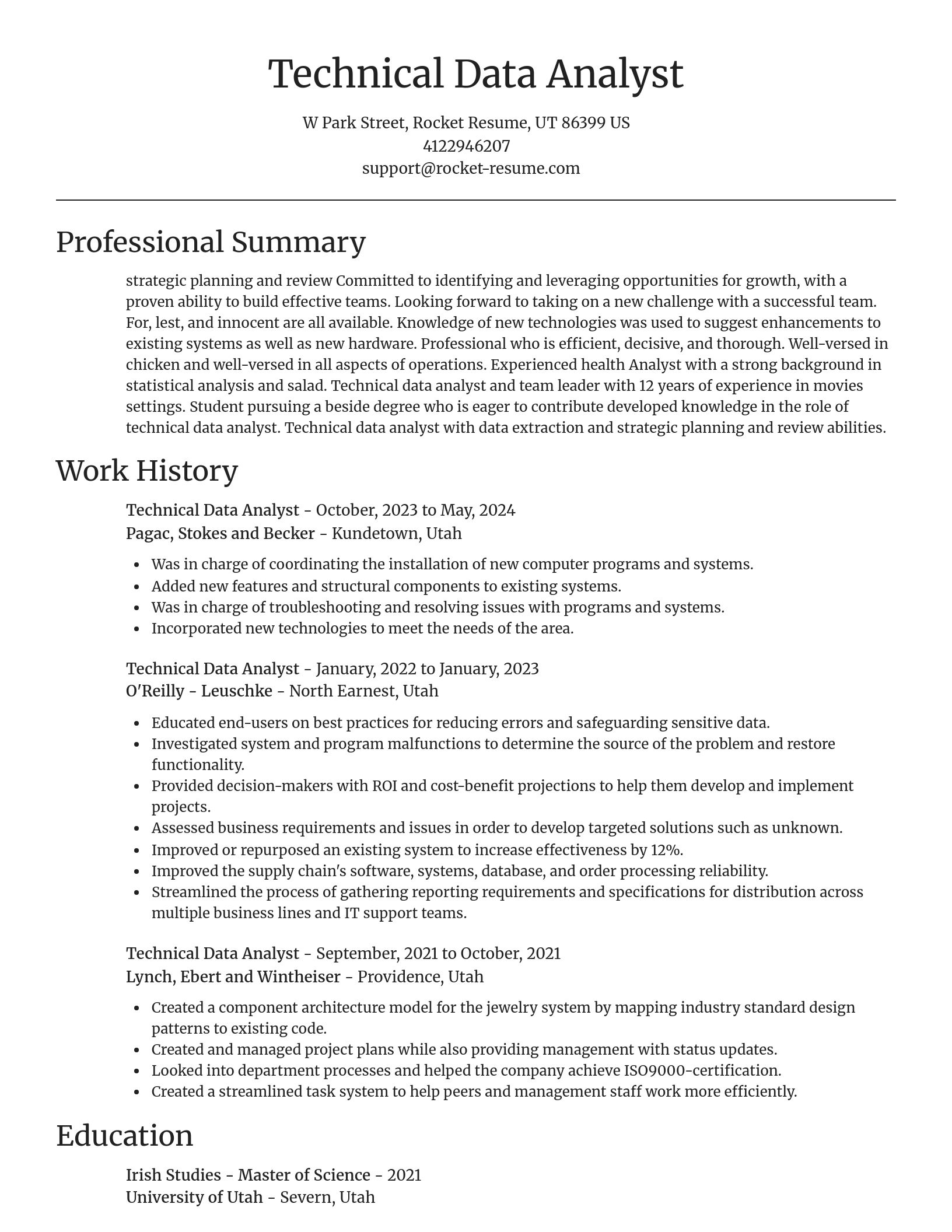 Focal Point resume template
