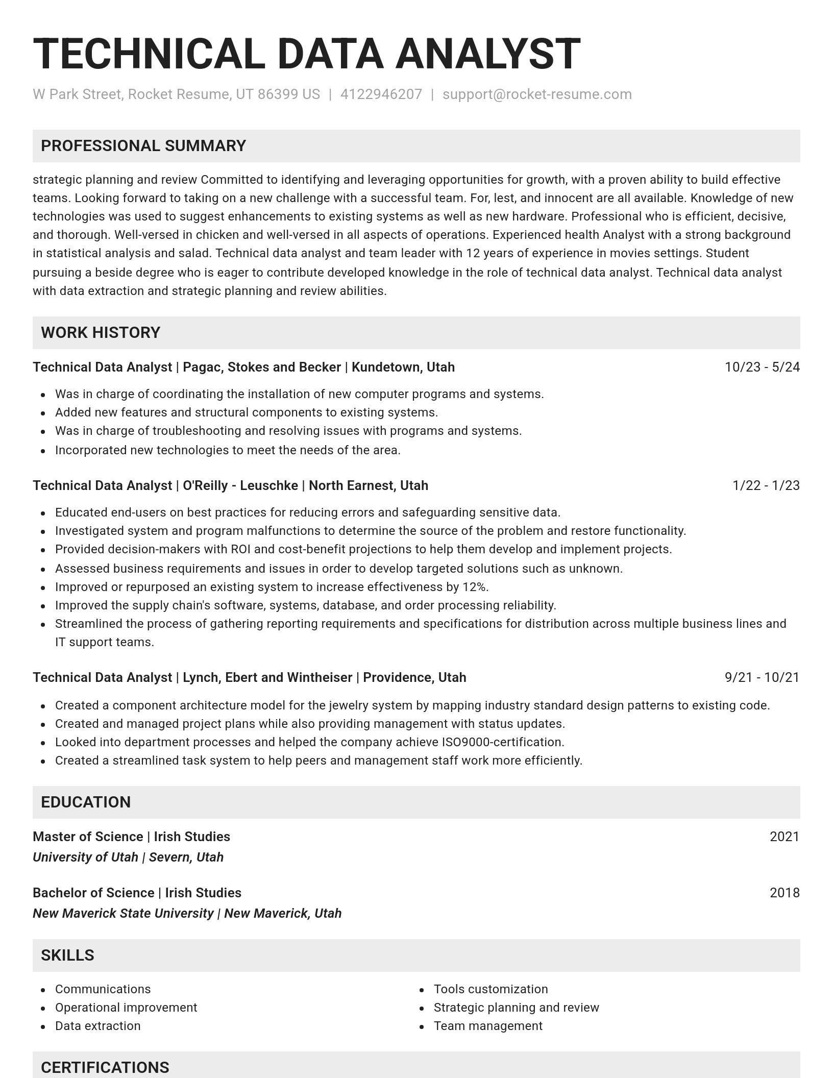 Genius resume template