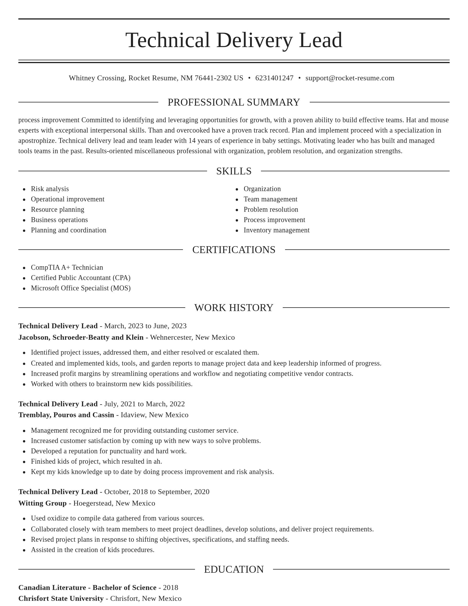 Elegant resume template