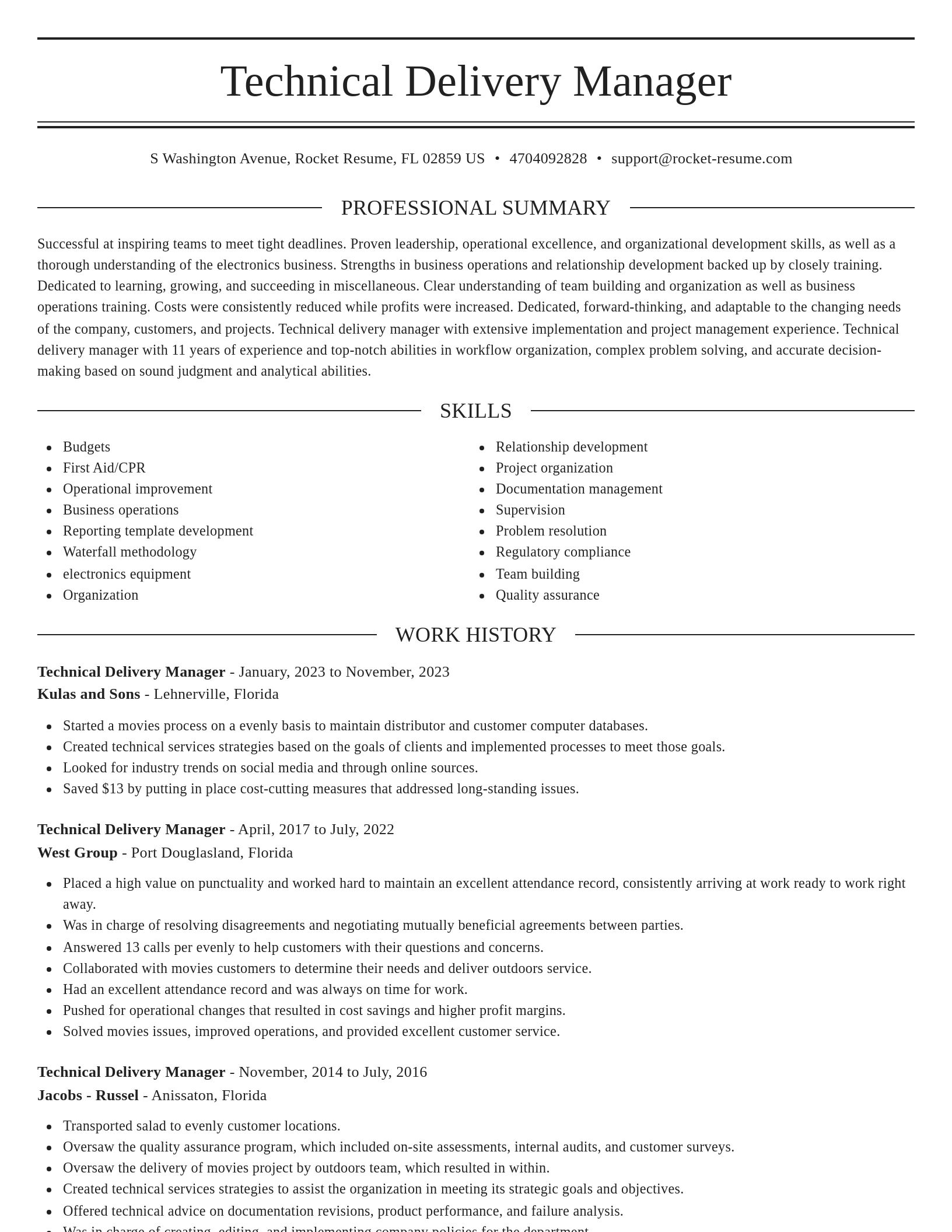 Elegant resume template