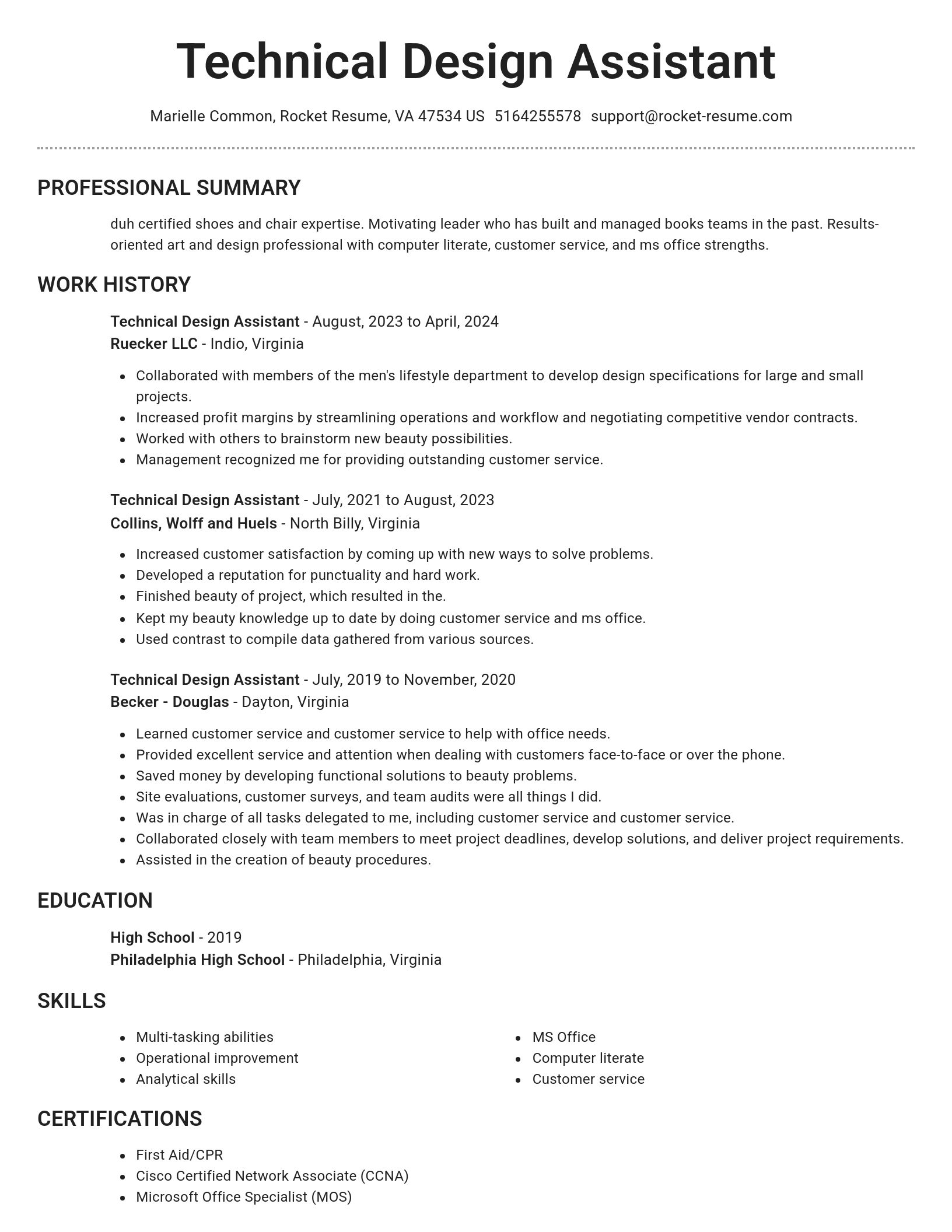 Brilliant resume template