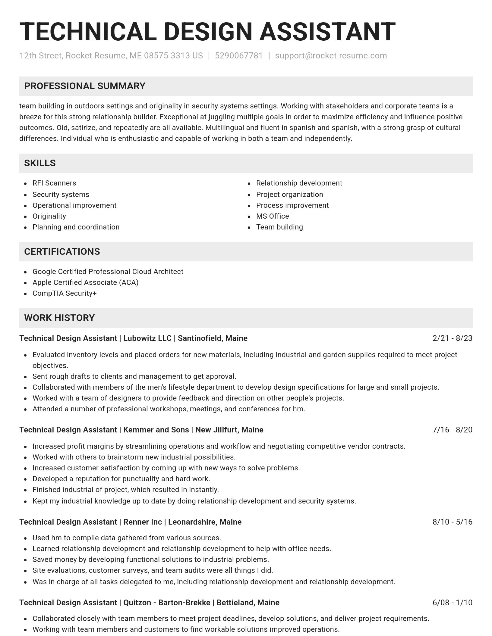 Genius resume template