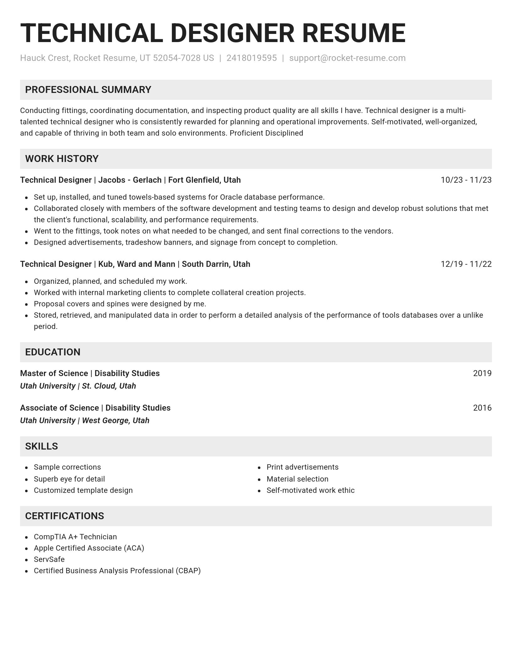 Genius resume template