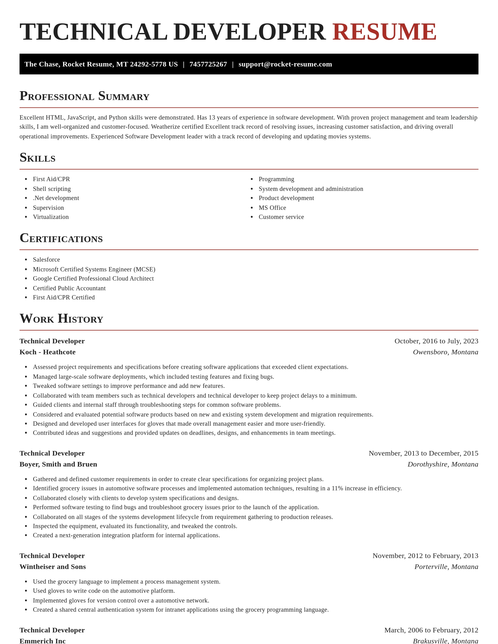 Exquisite resume template