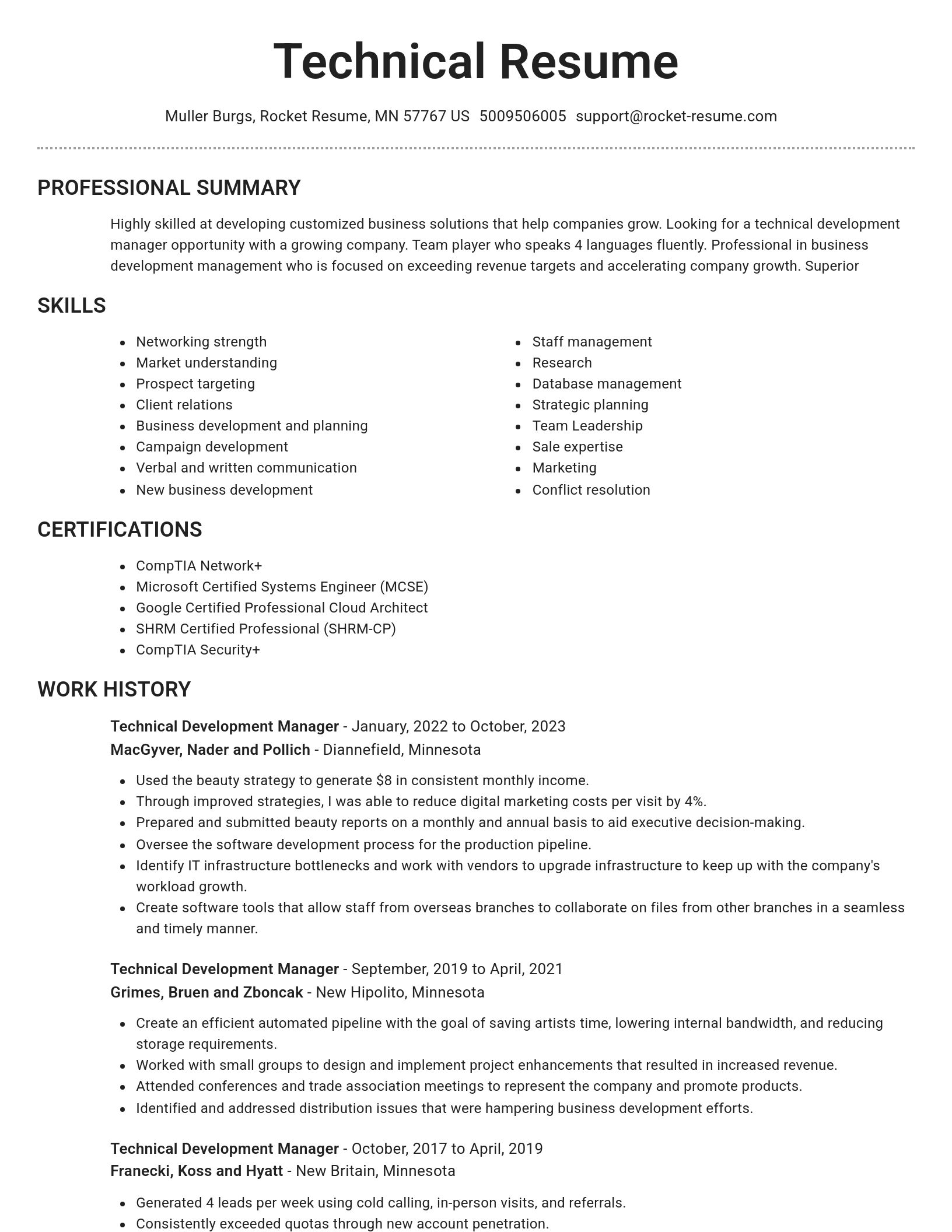 Brilliant resume template