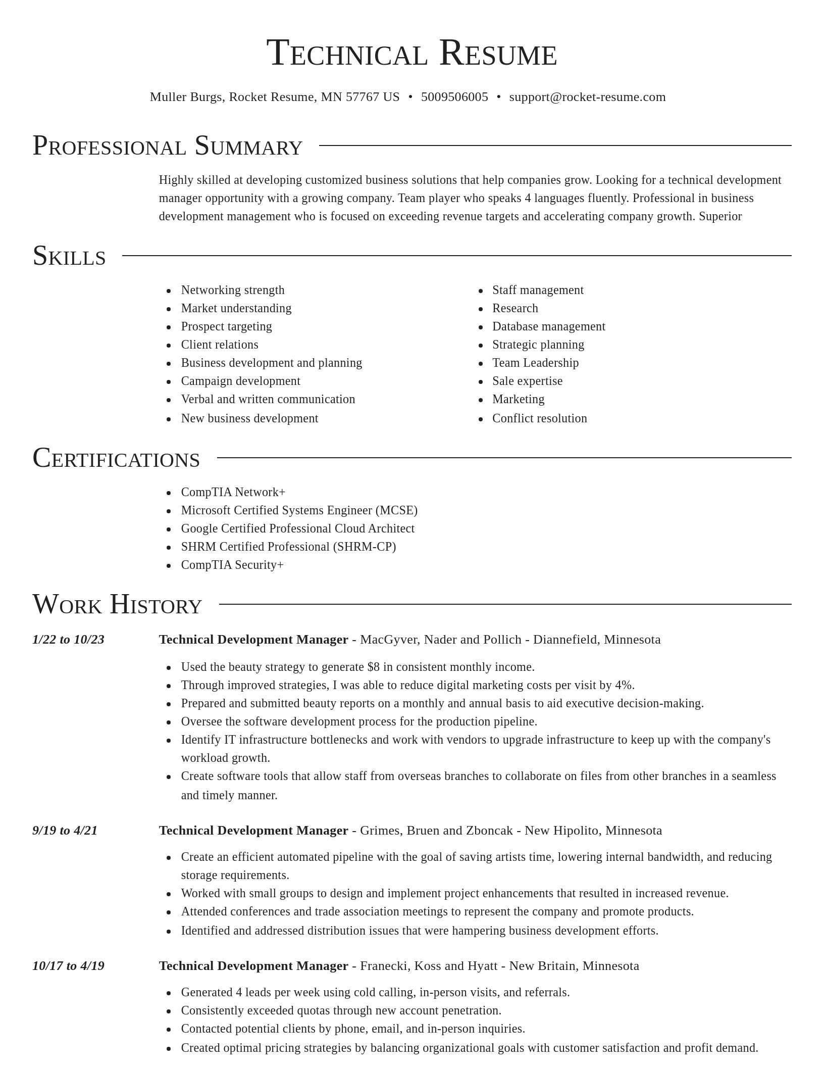 Director resume template