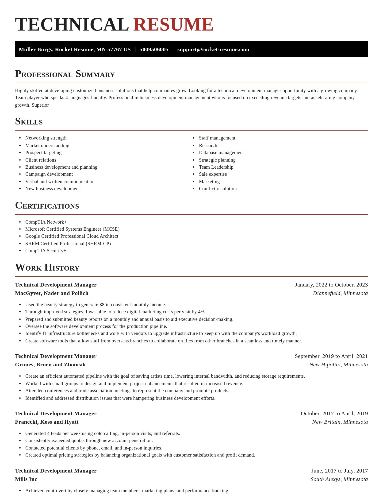 Exquisite resume template